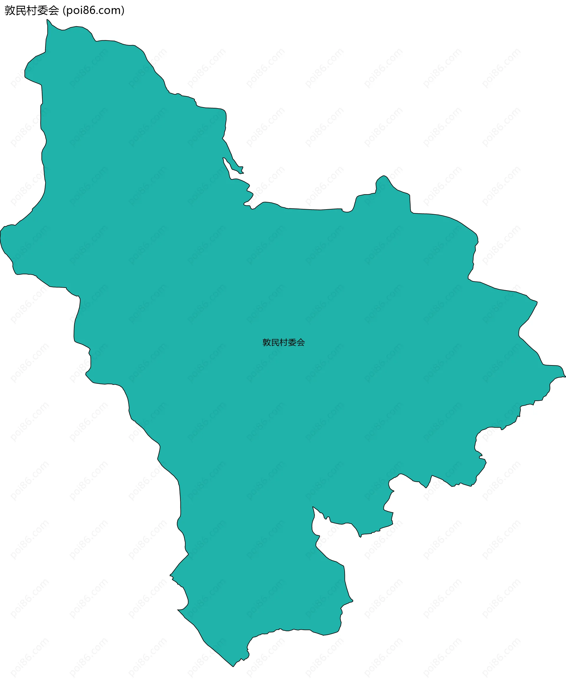 敦民村委会边界地图