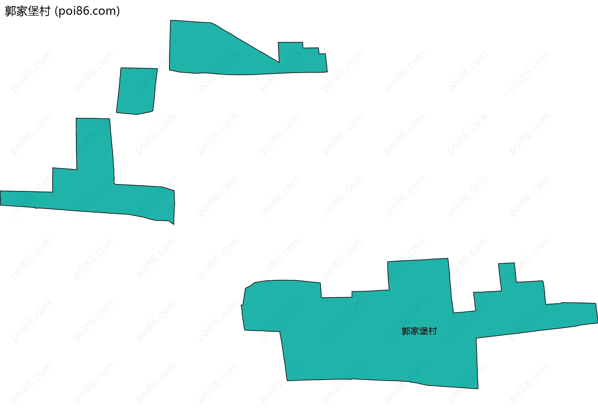 郭家堡村边界地图