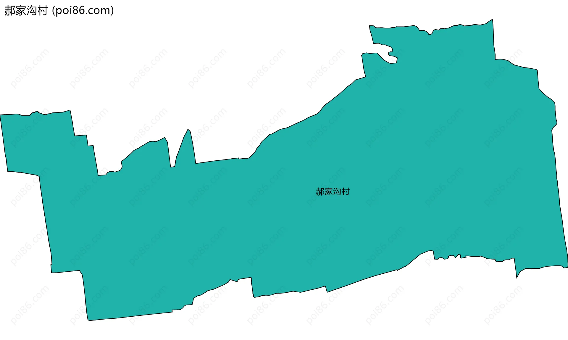 郝家沟村边界地图