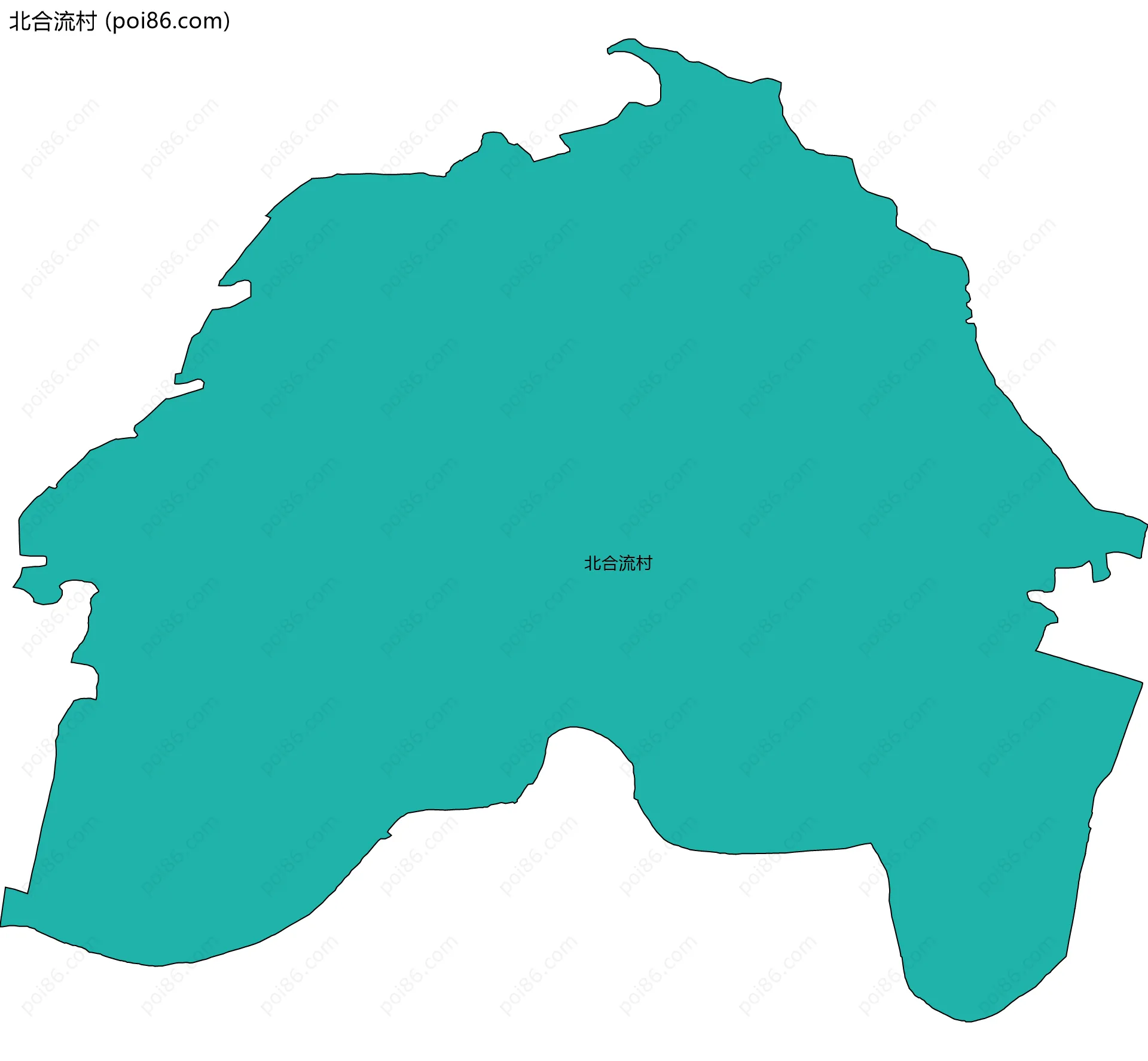 北合流村边界地图