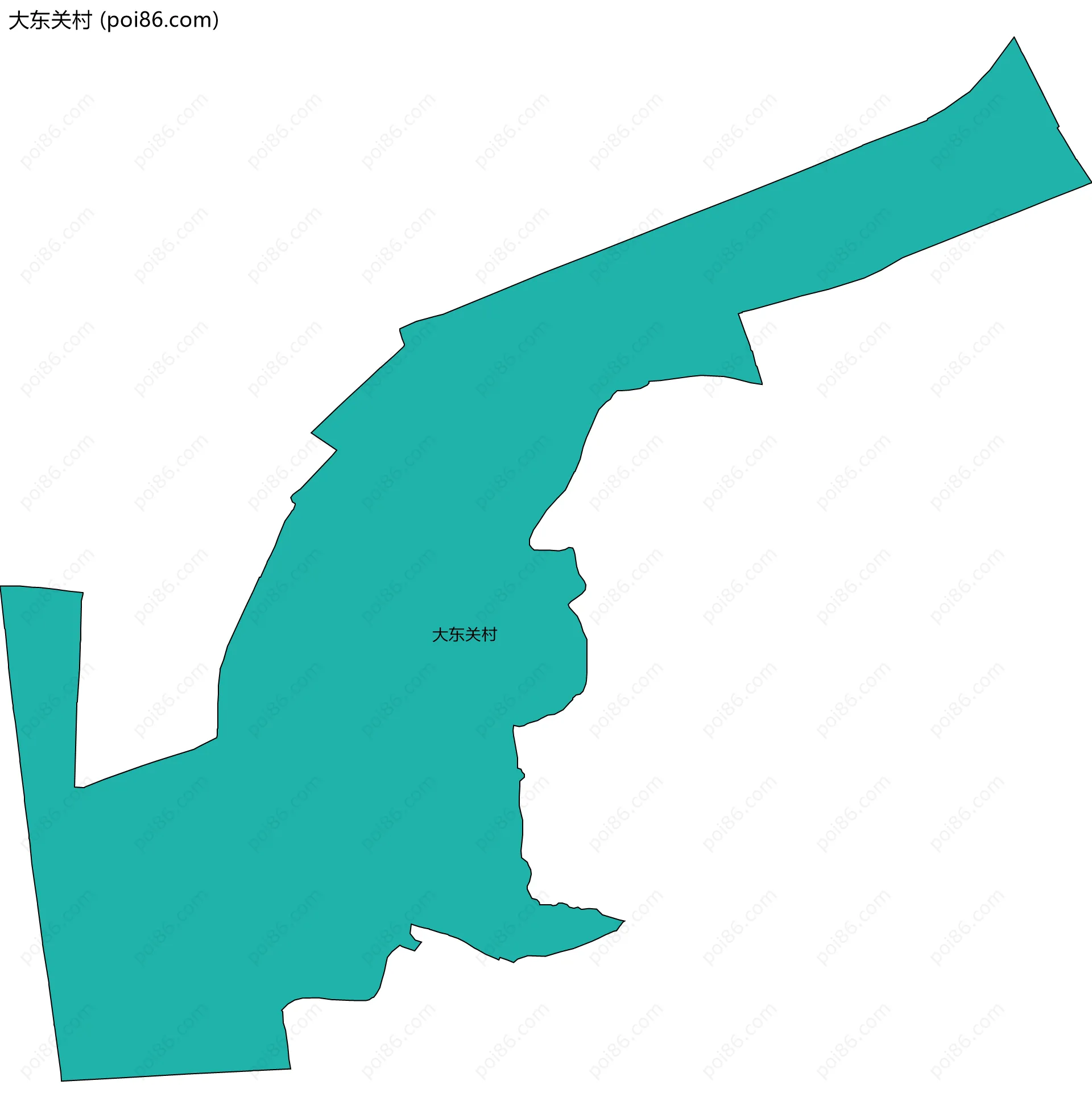 大东关村边界地图