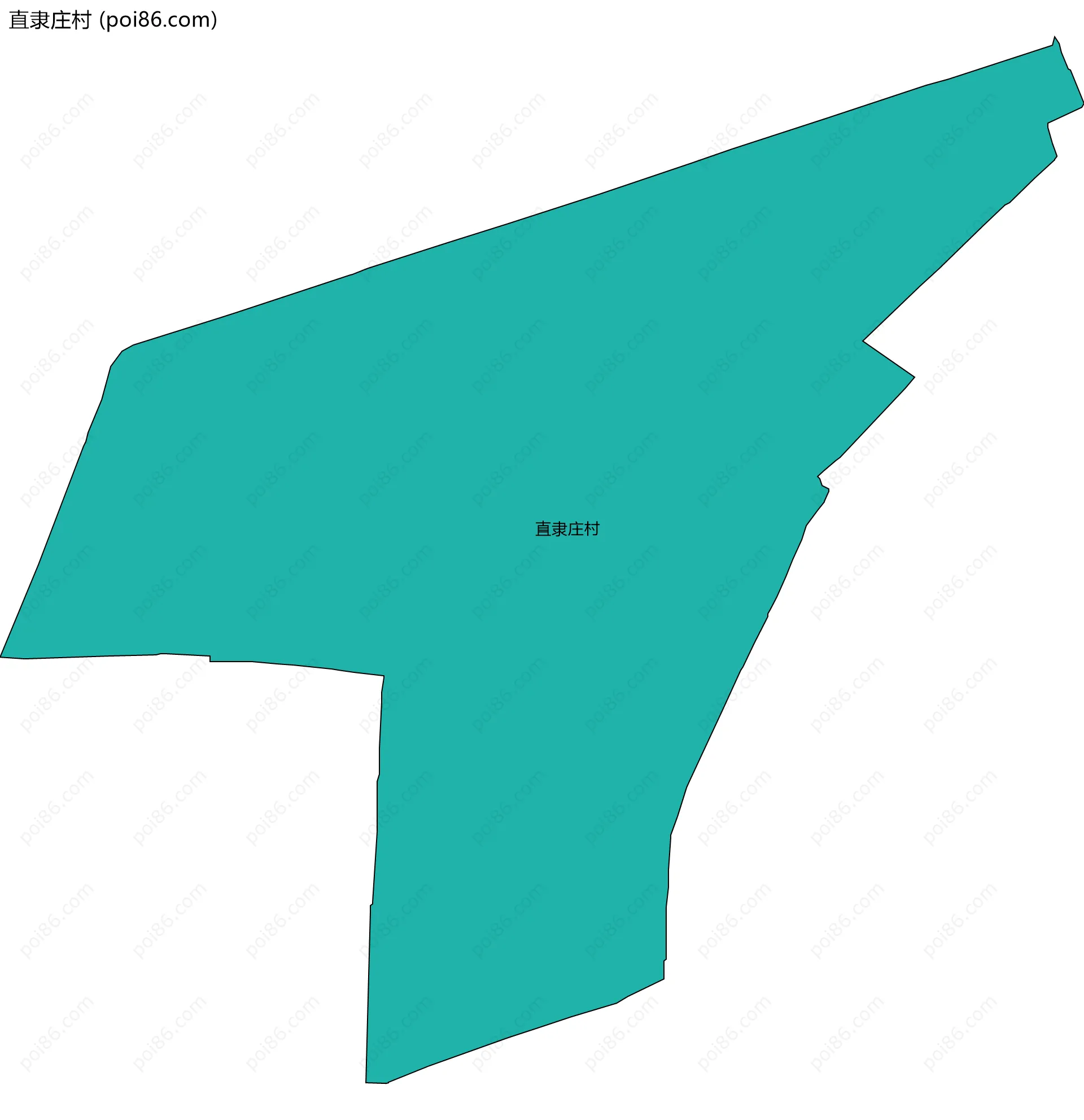 直隶庄村边界地图