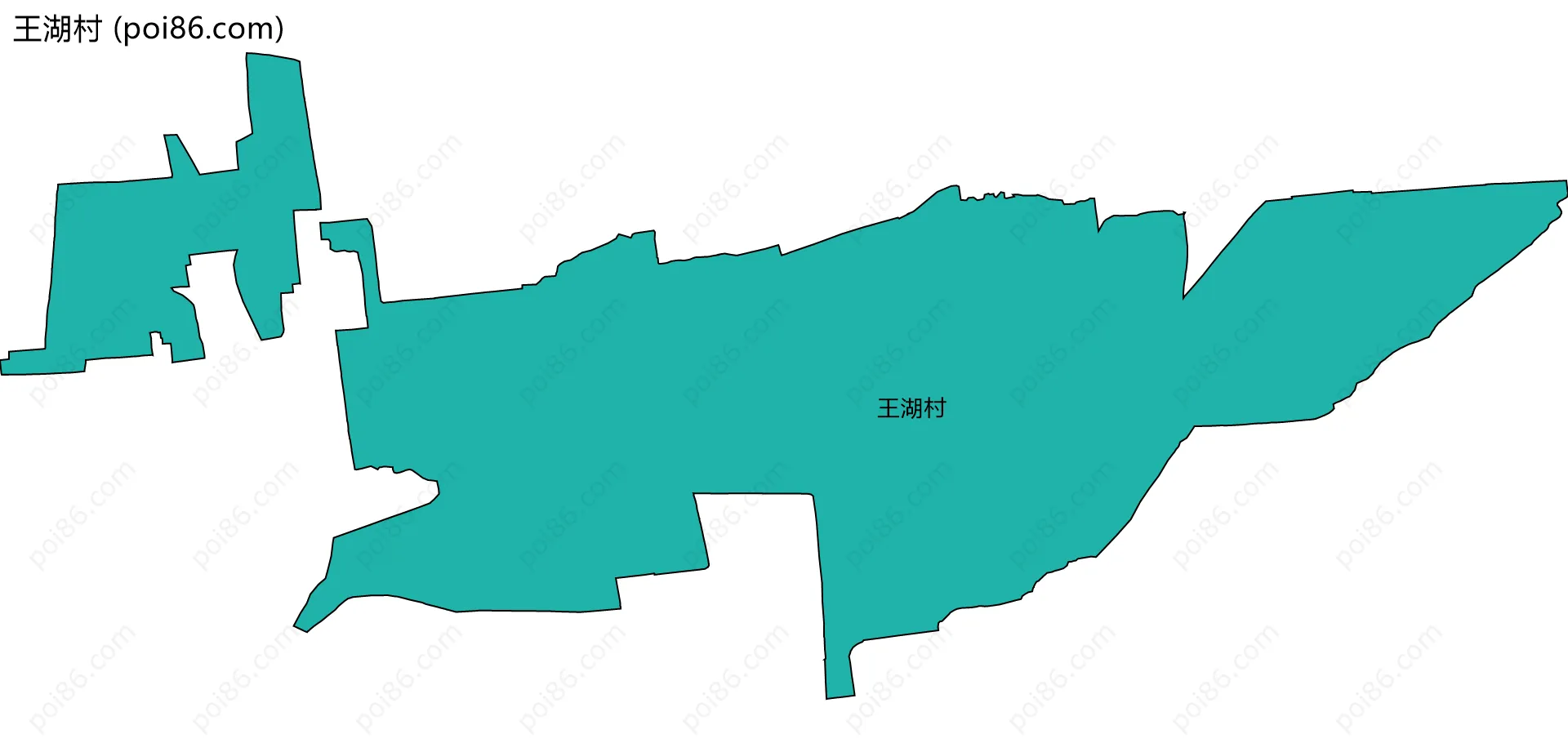 王湖村边界地图