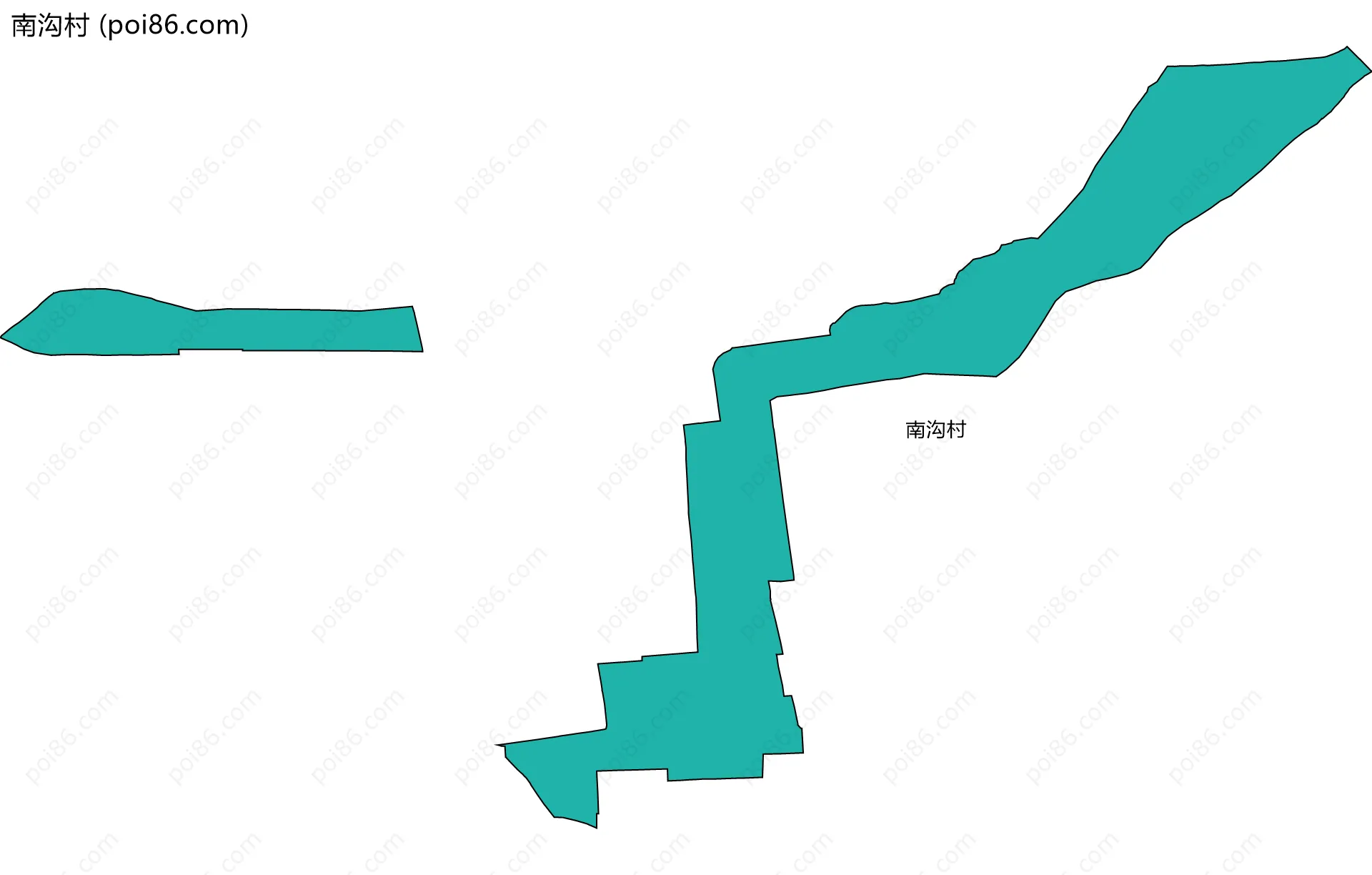 南沟村边界地图