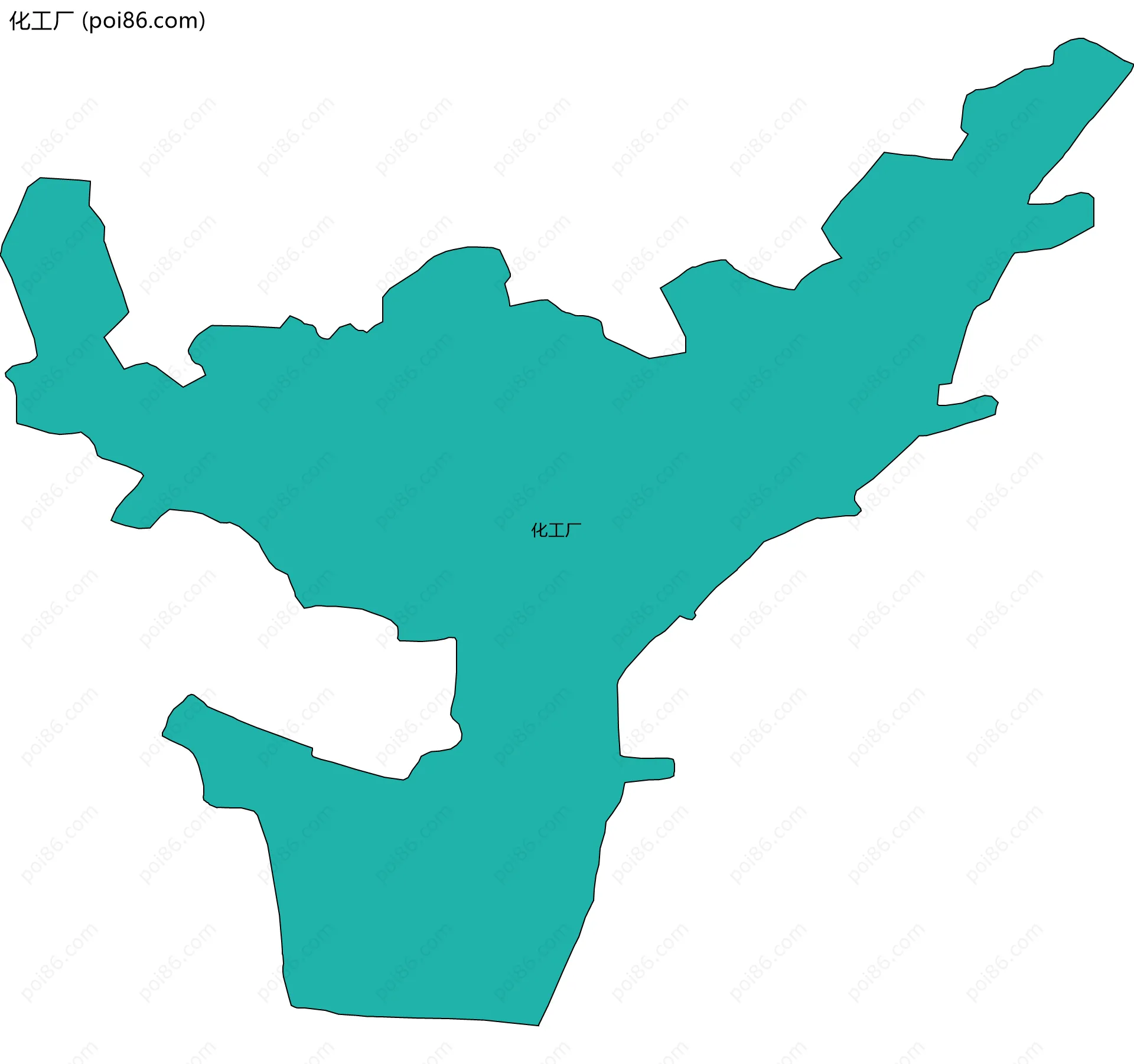 化工厂边界地图