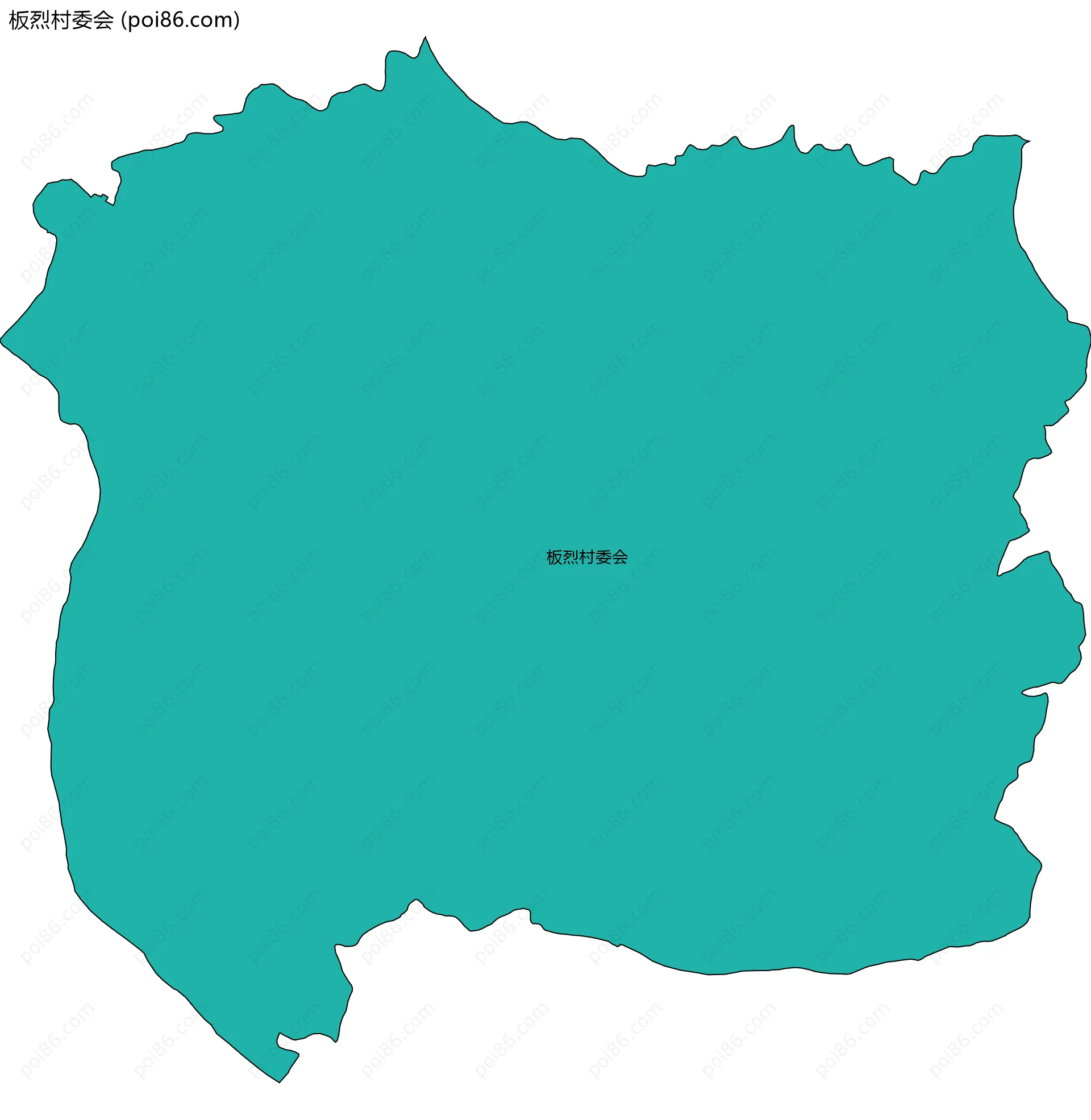 板烈村委会边界地图