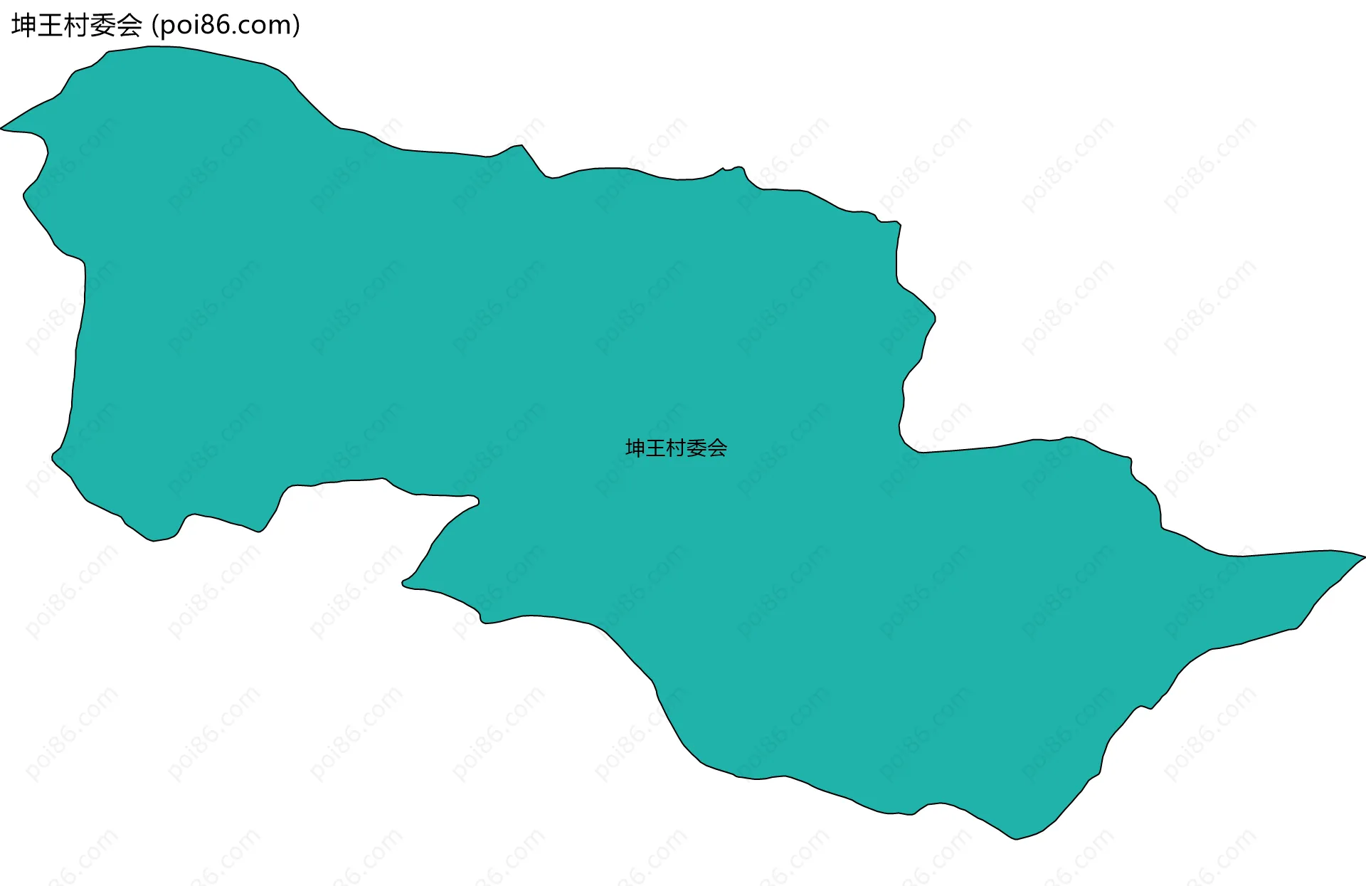 坤王村委会边界地图