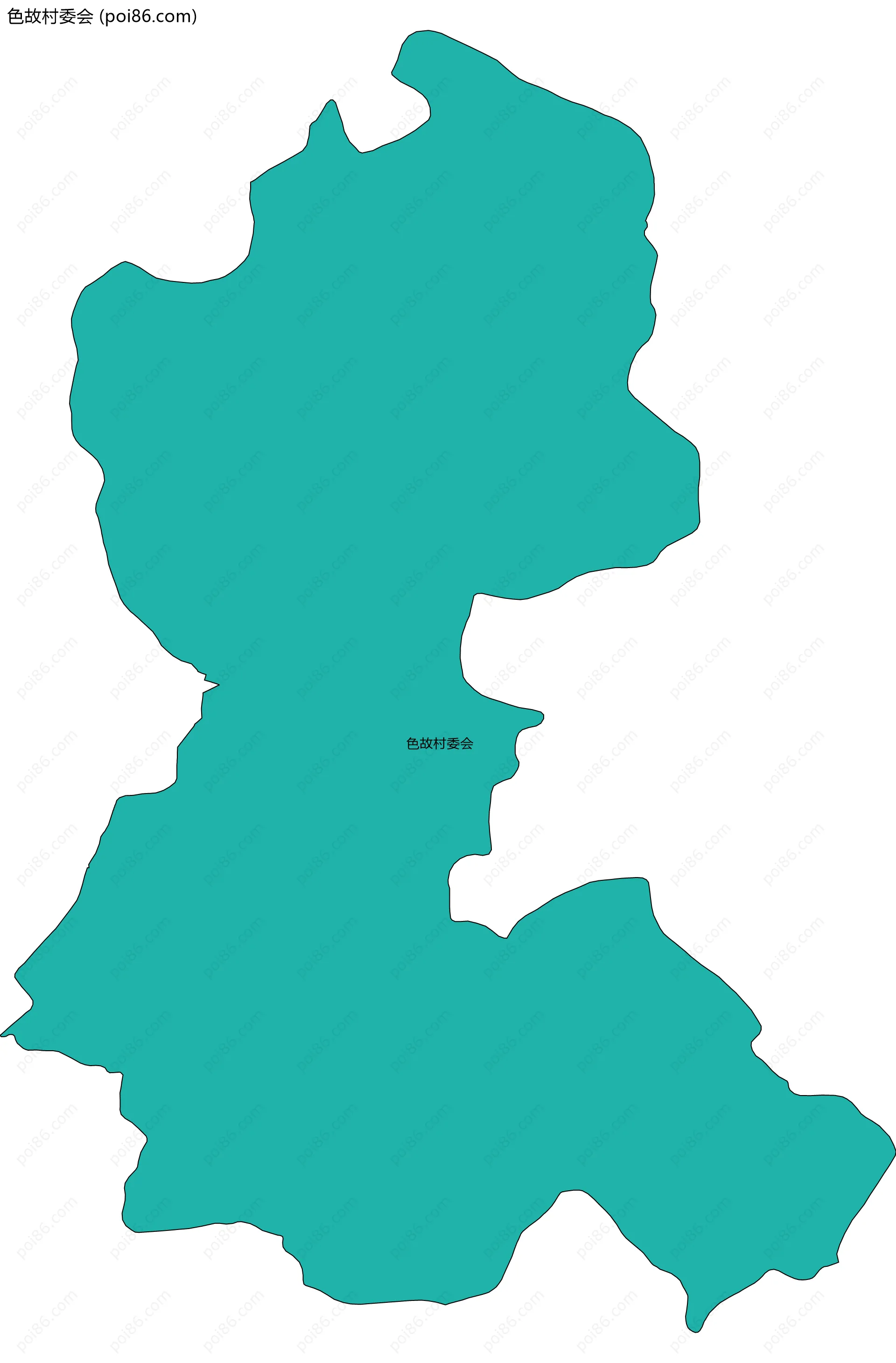 色故村委会边界地图