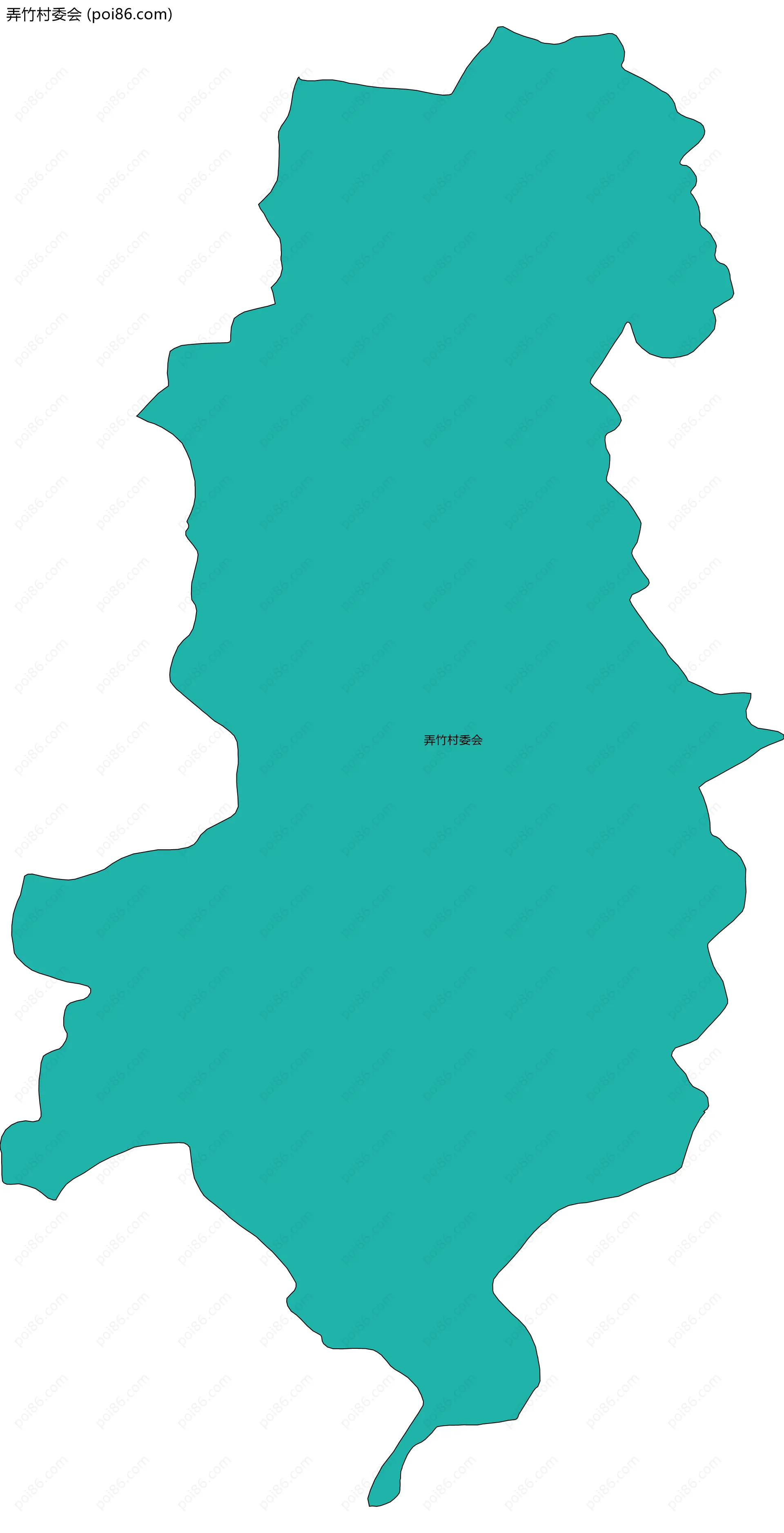 弄竹村委会边界地图