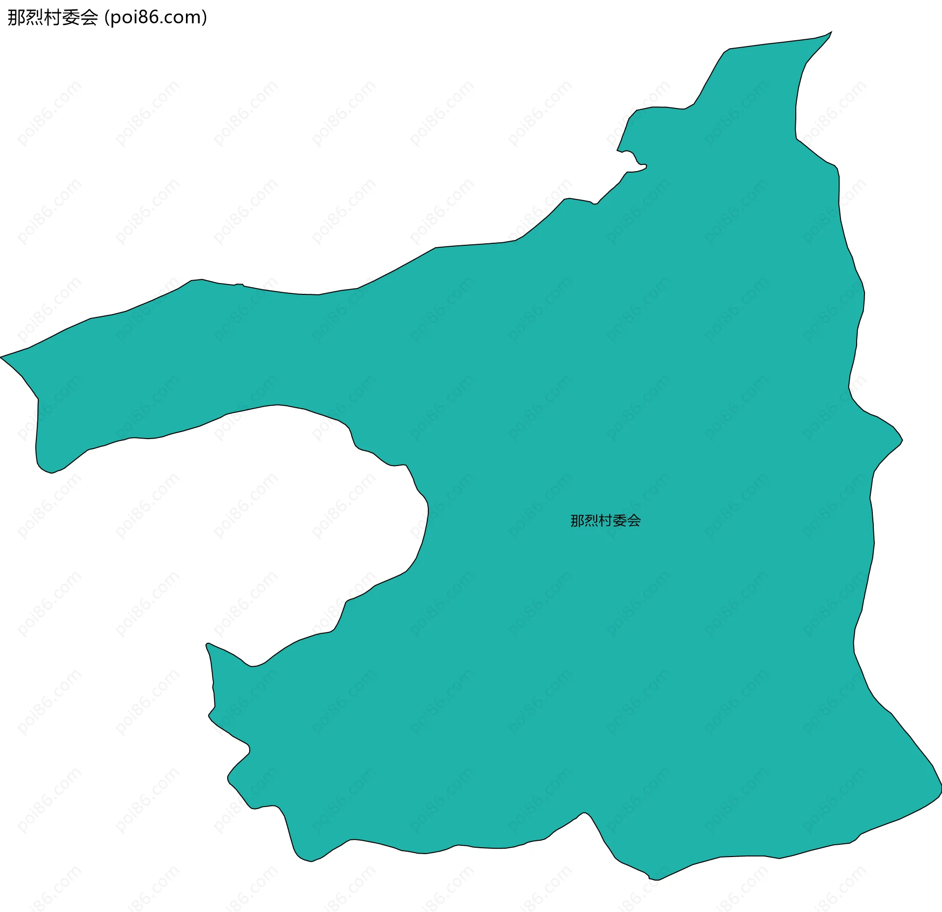 那烈村委会边界地图