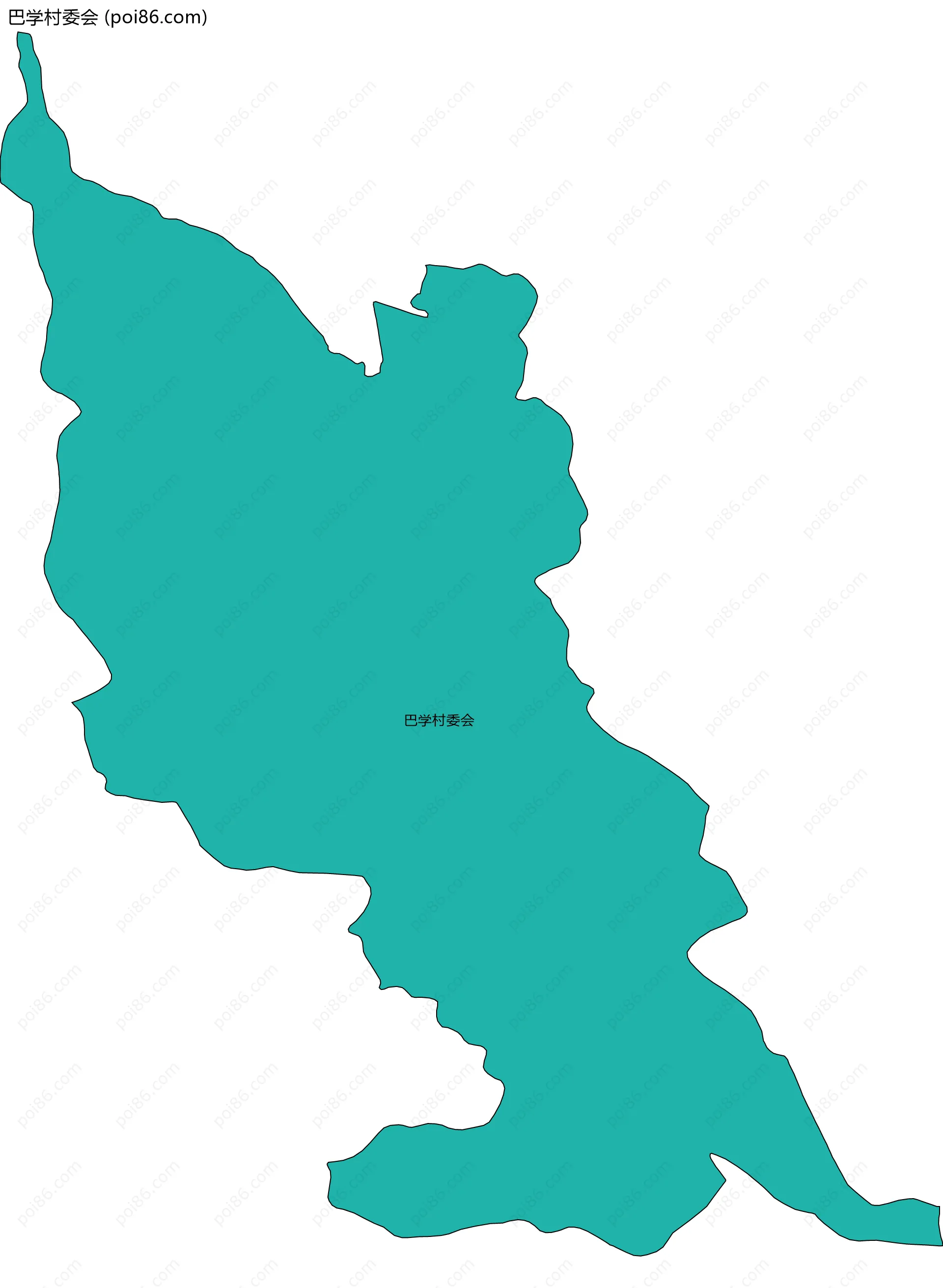 巴学村委会边界地图