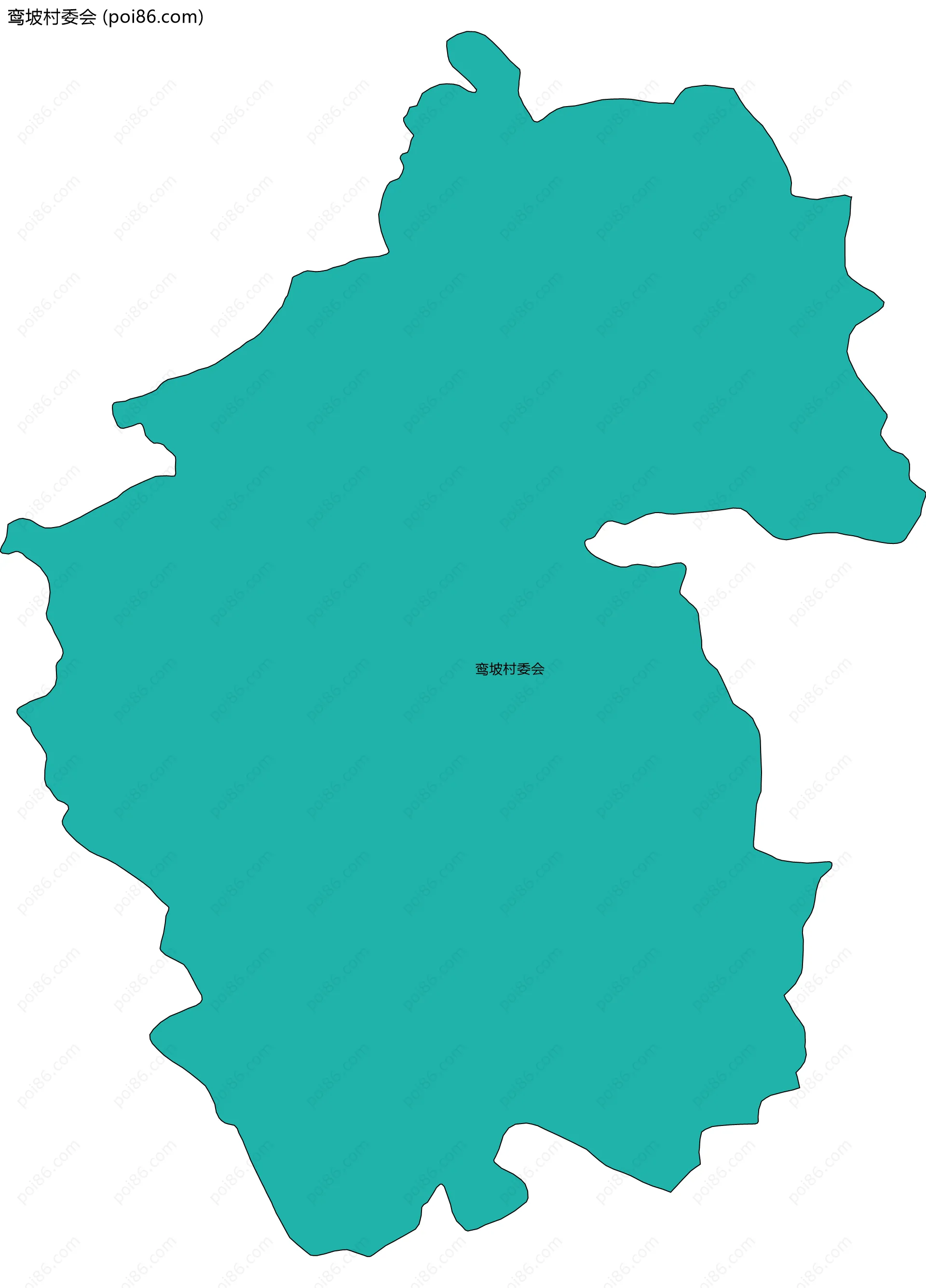 鸾坡村委会边界地图