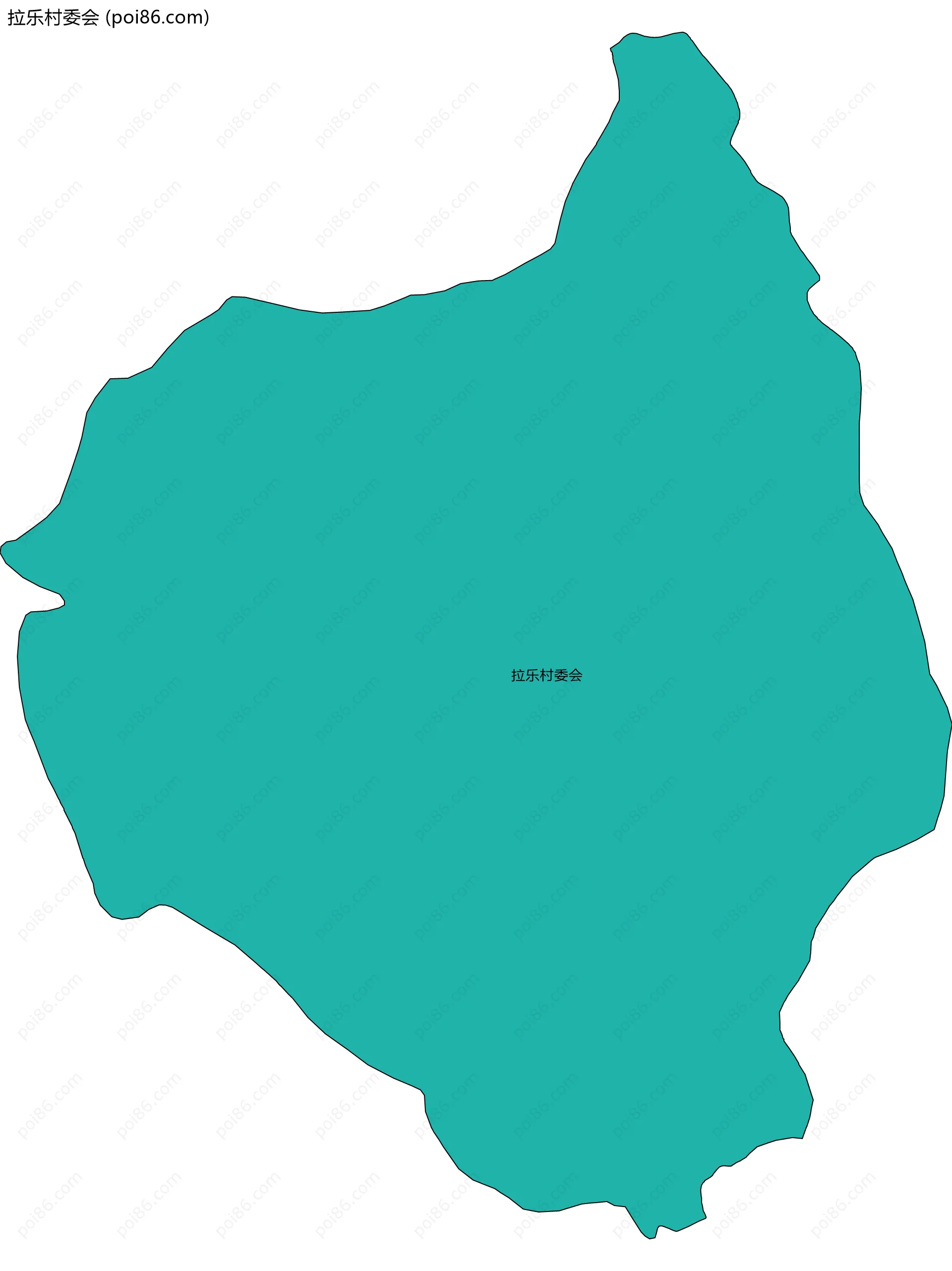 拉乐村委会边界地图