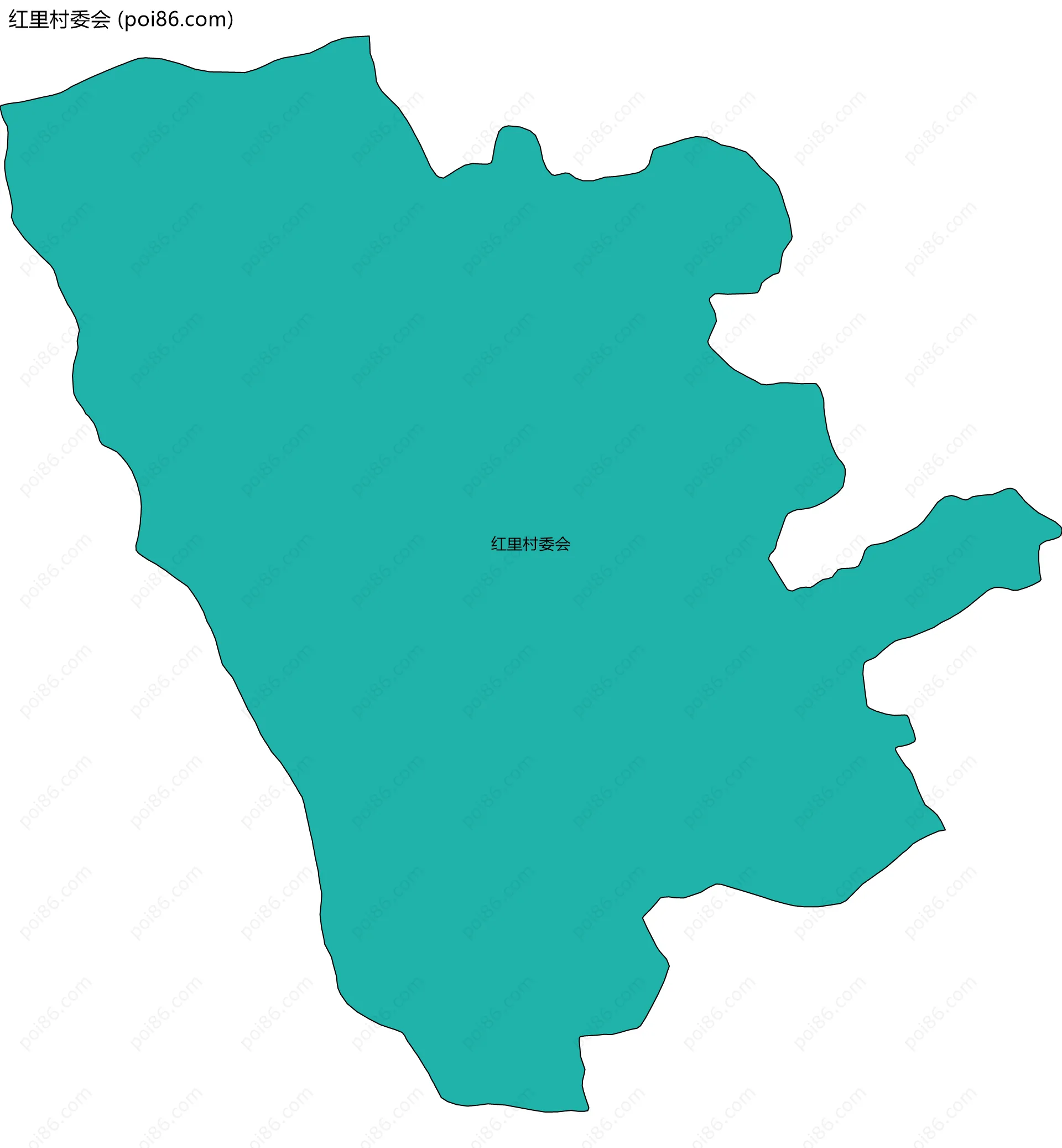 红里村委会边界地图