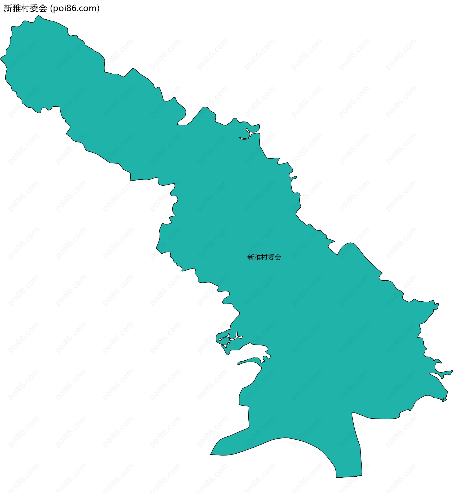 新雅村委会边界地图