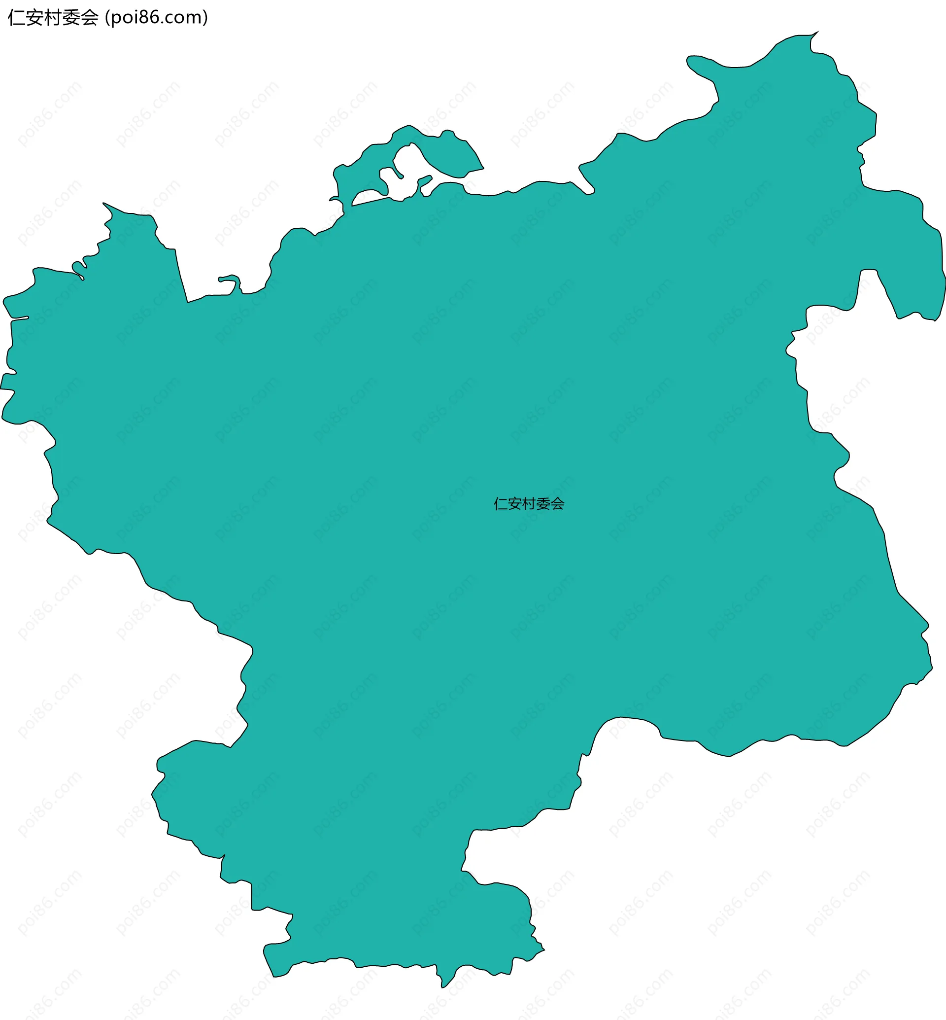 仁安村委会边界地图