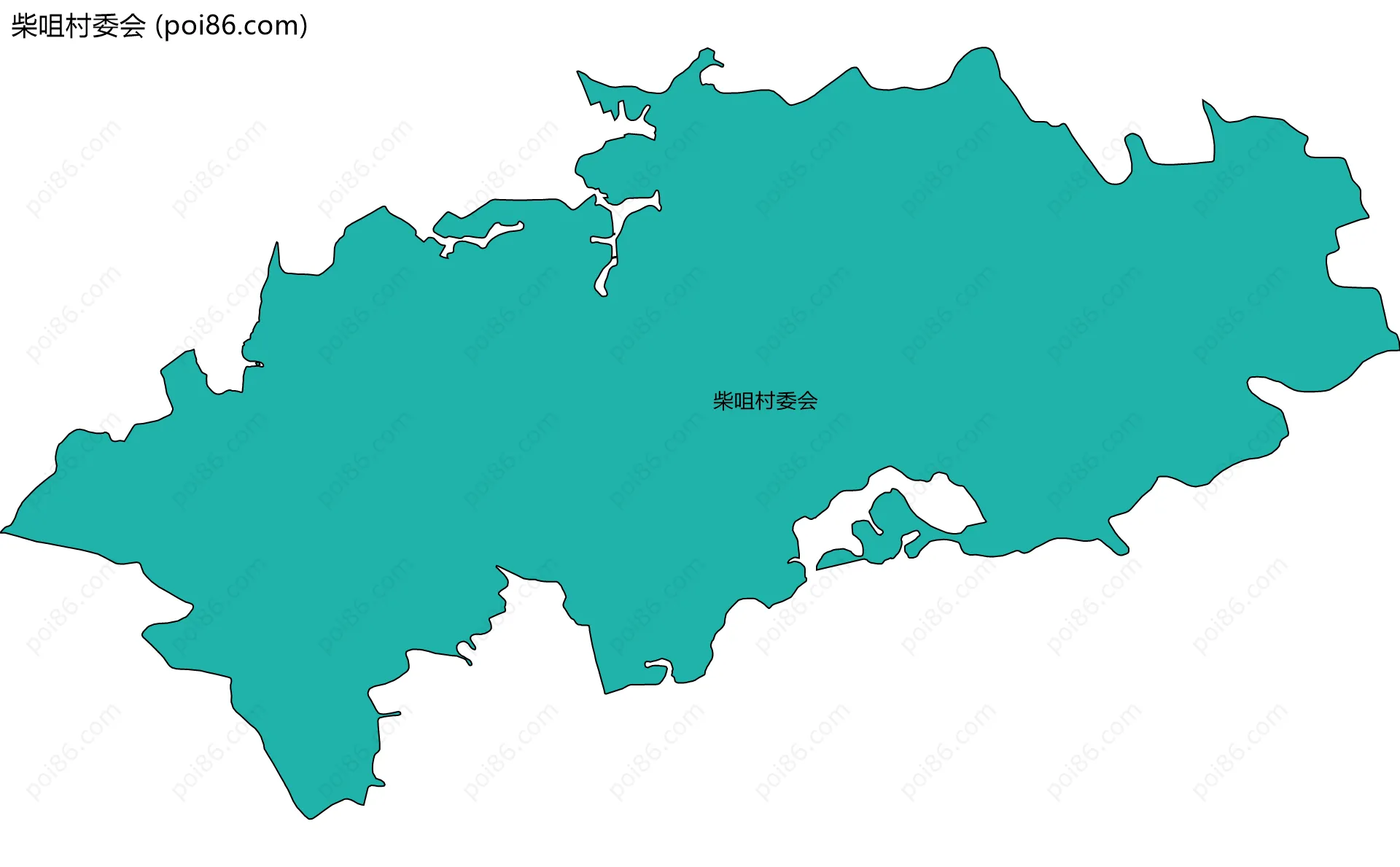 柴咀村委会边界地图