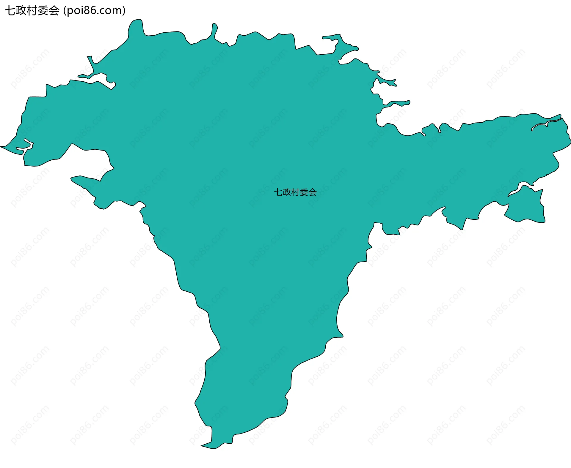 七政村委会边界地图