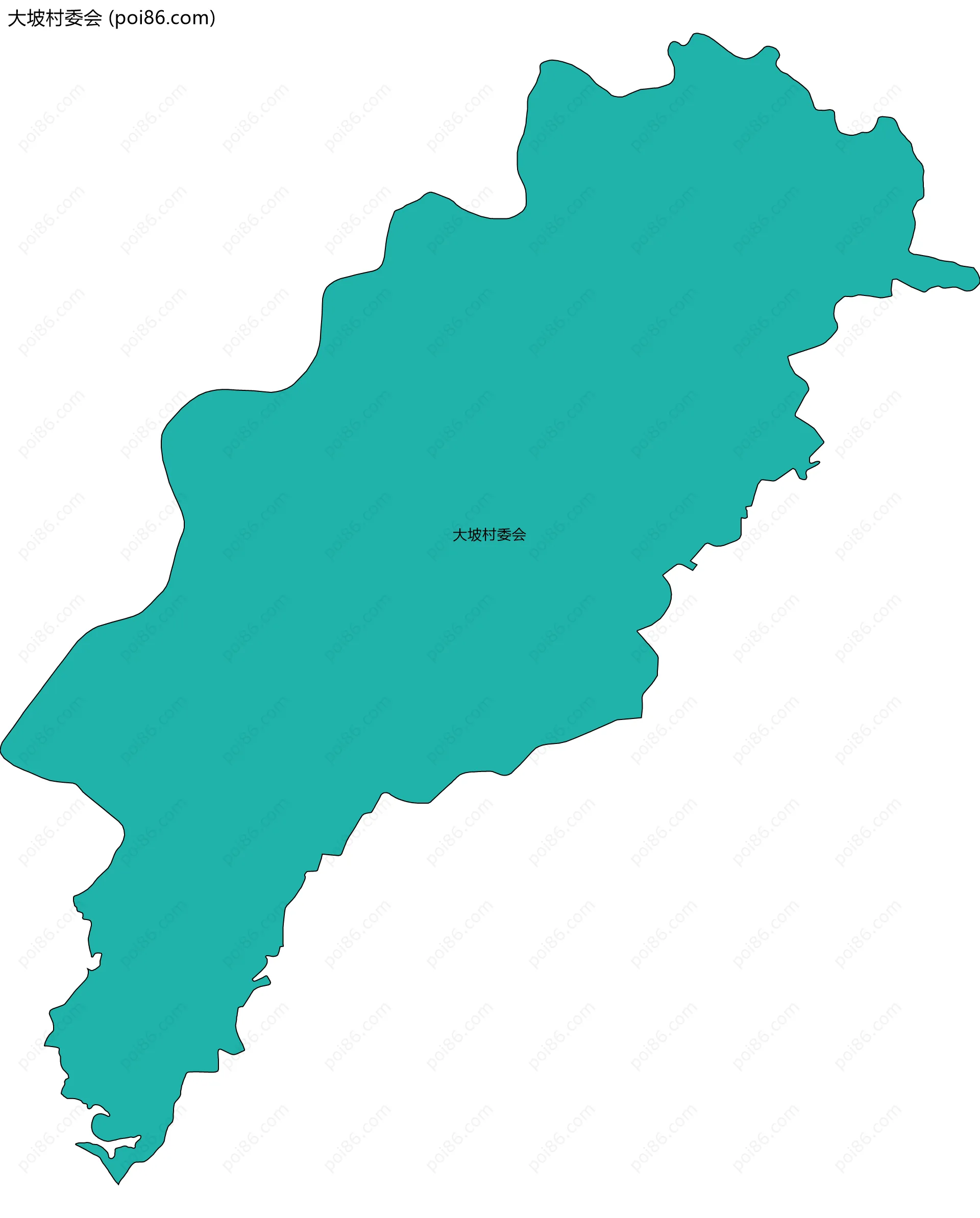 大坡村委会边界地图