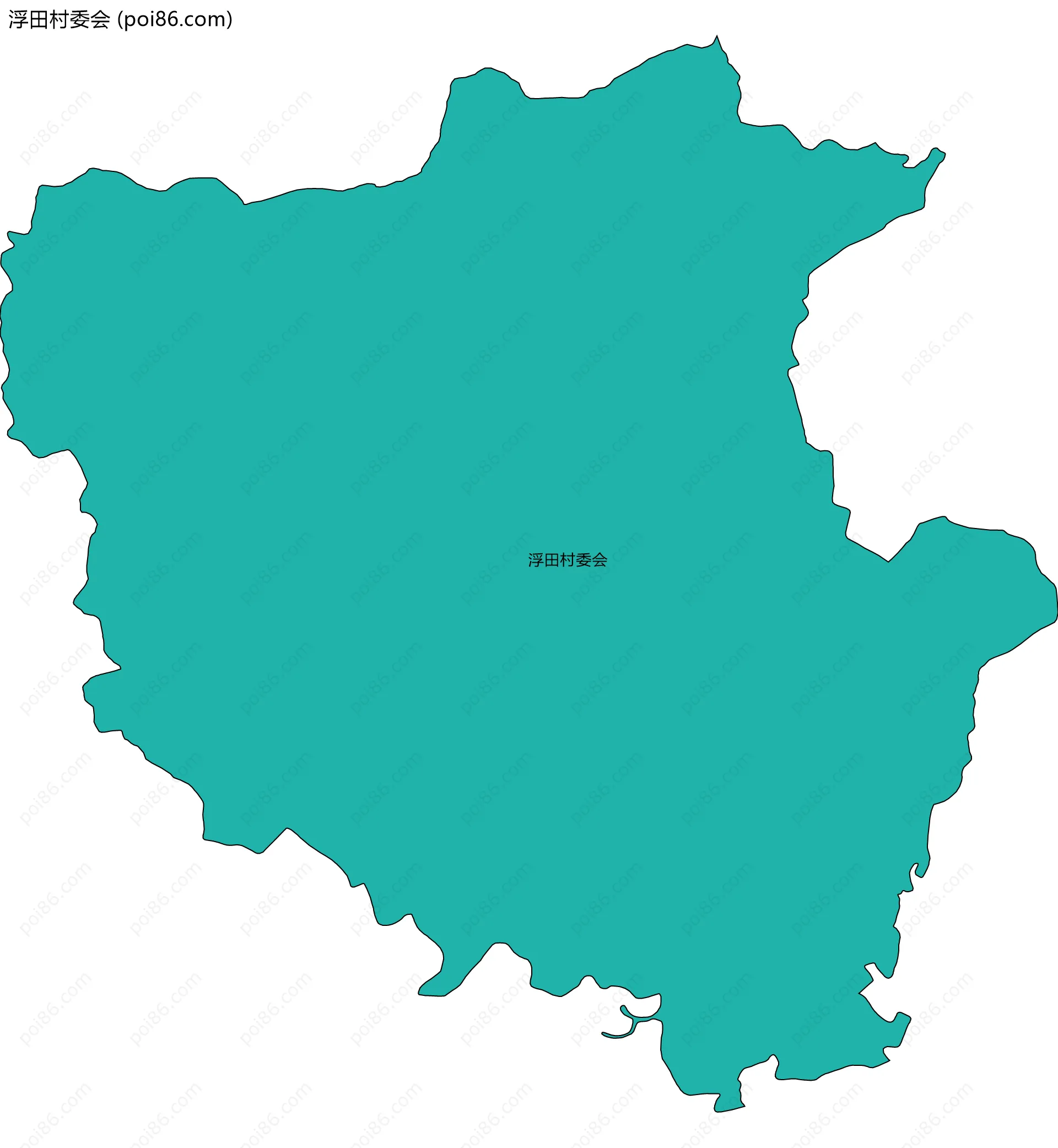 浮田村委会边界地图