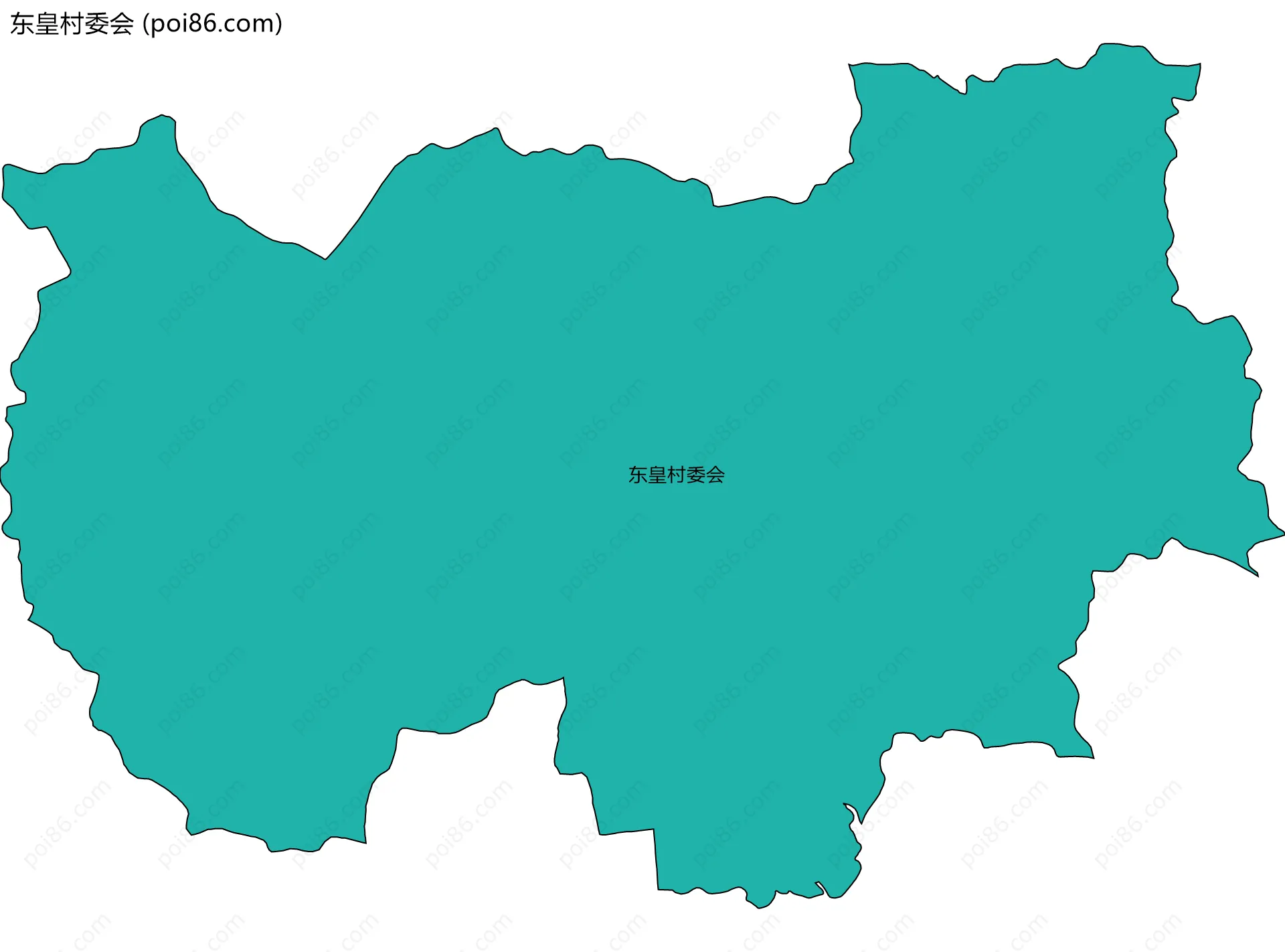 东皇村委会边界地图