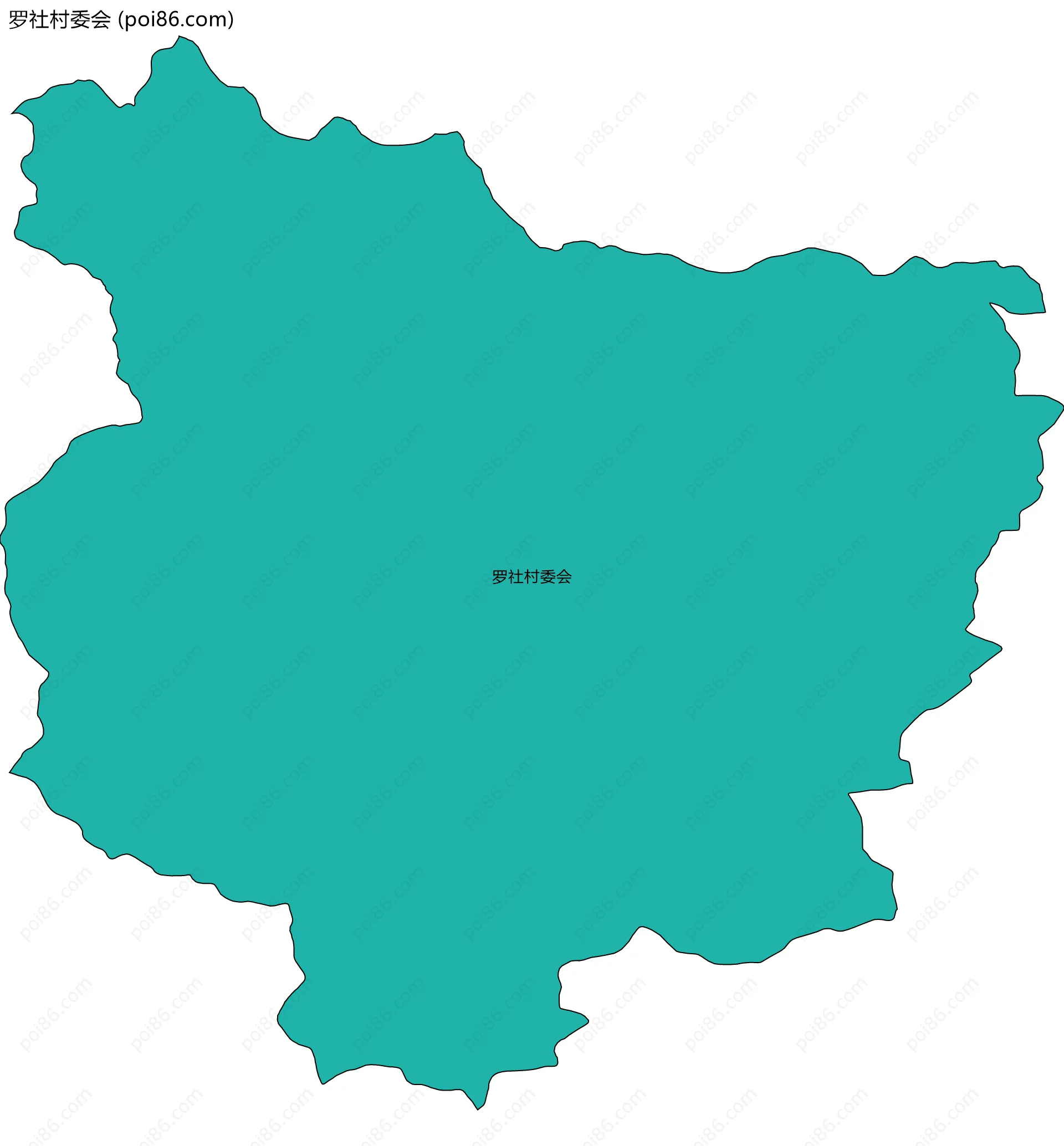 罗社村委会边界地图