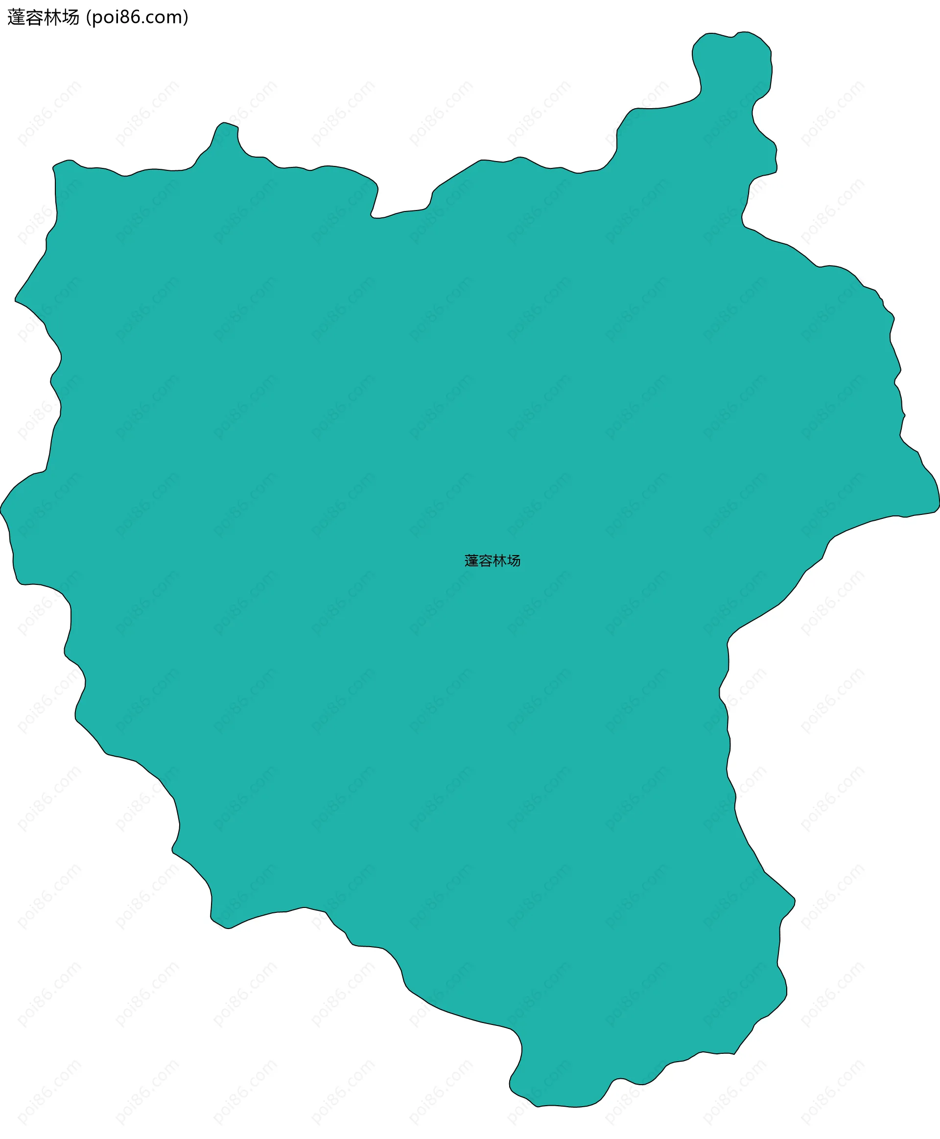 蓬容林场边界地图
