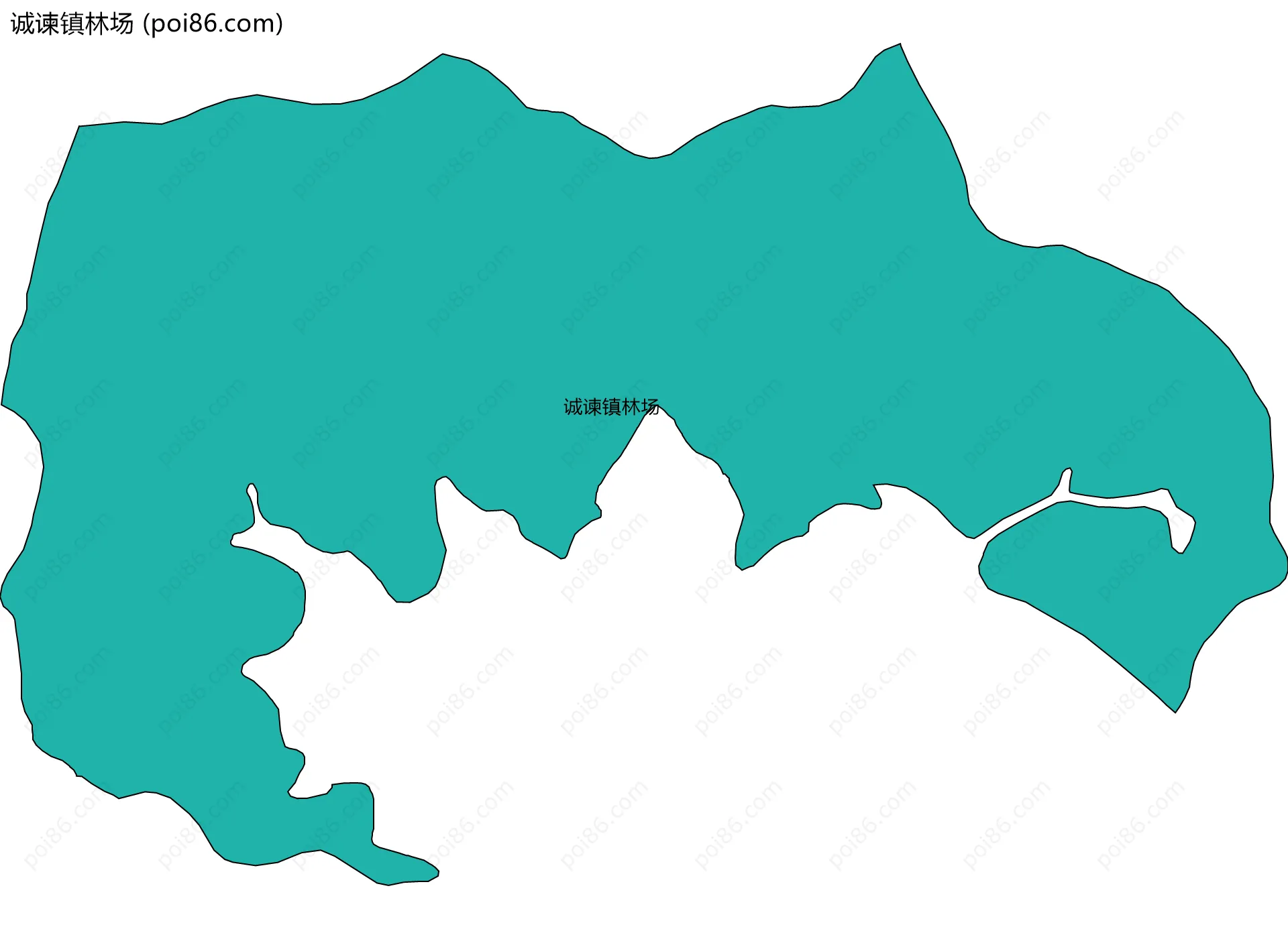 诚谏镇林场边界地图