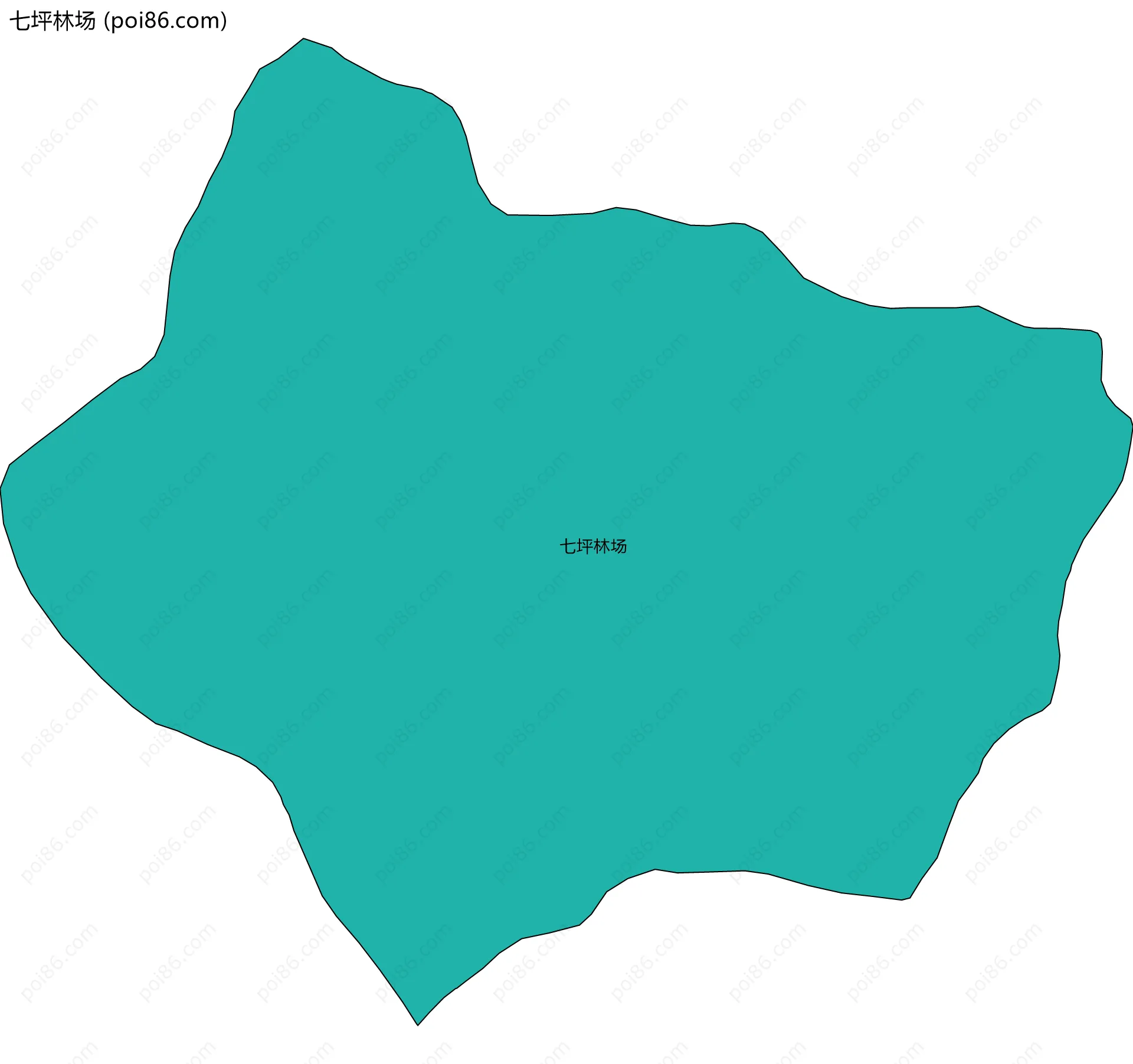 七坪林场边界地图