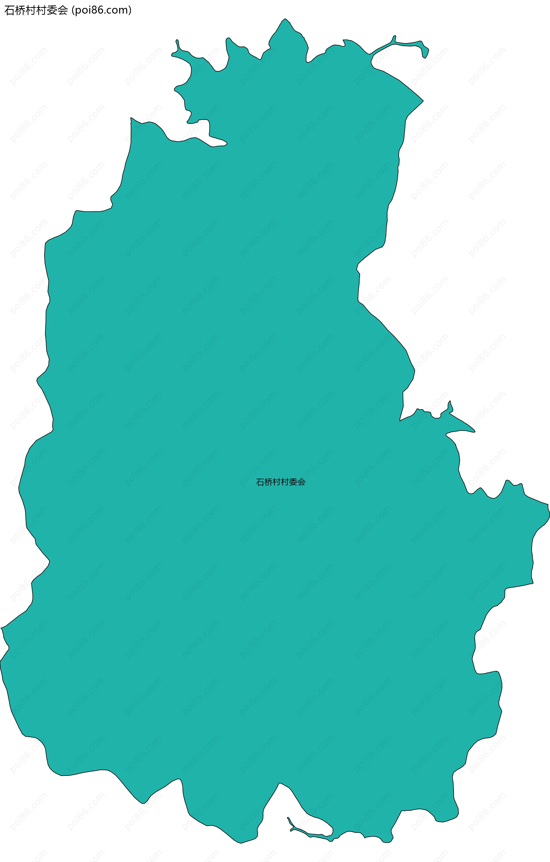 石桥村村委会边界地图