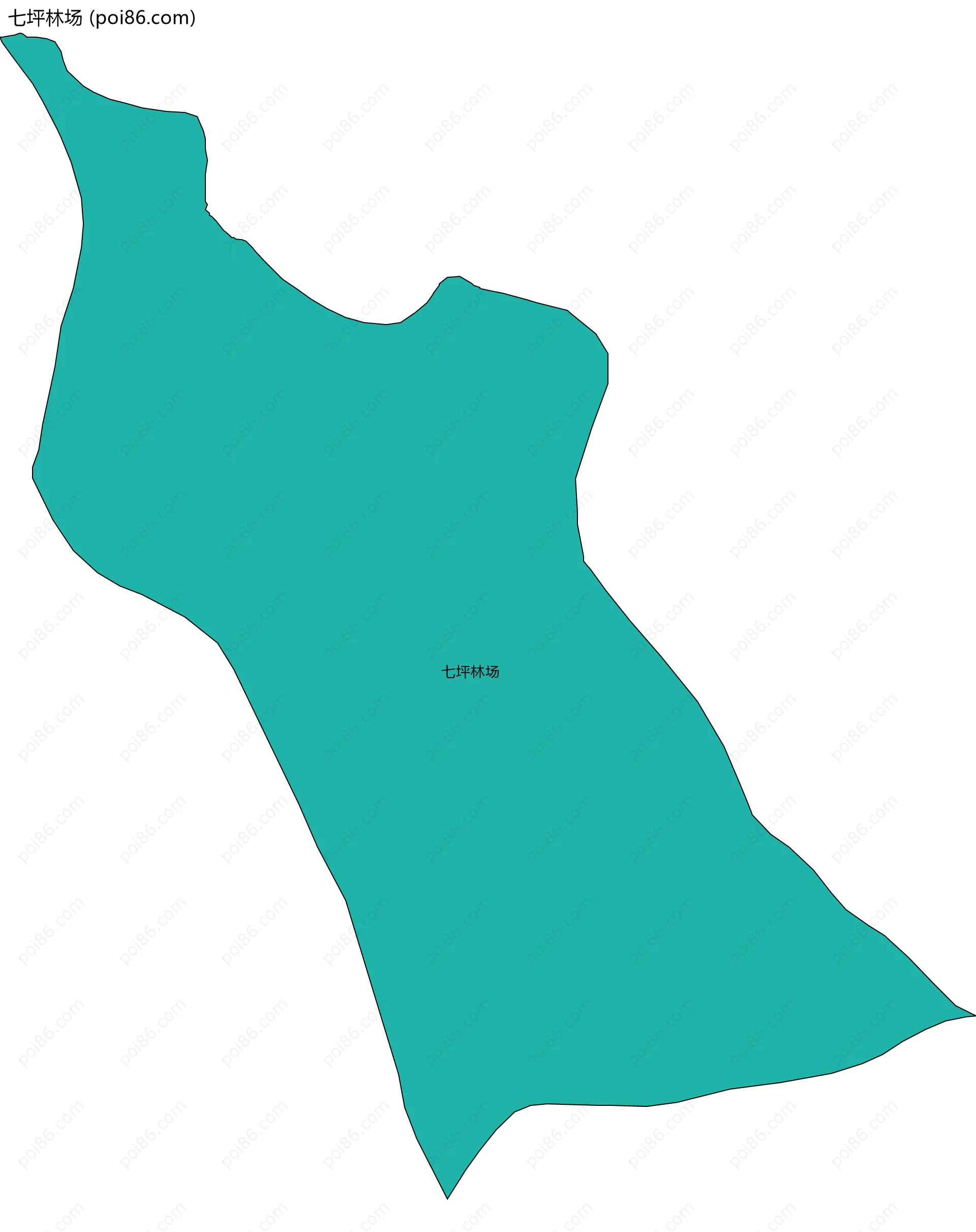 七坪林场边界地图