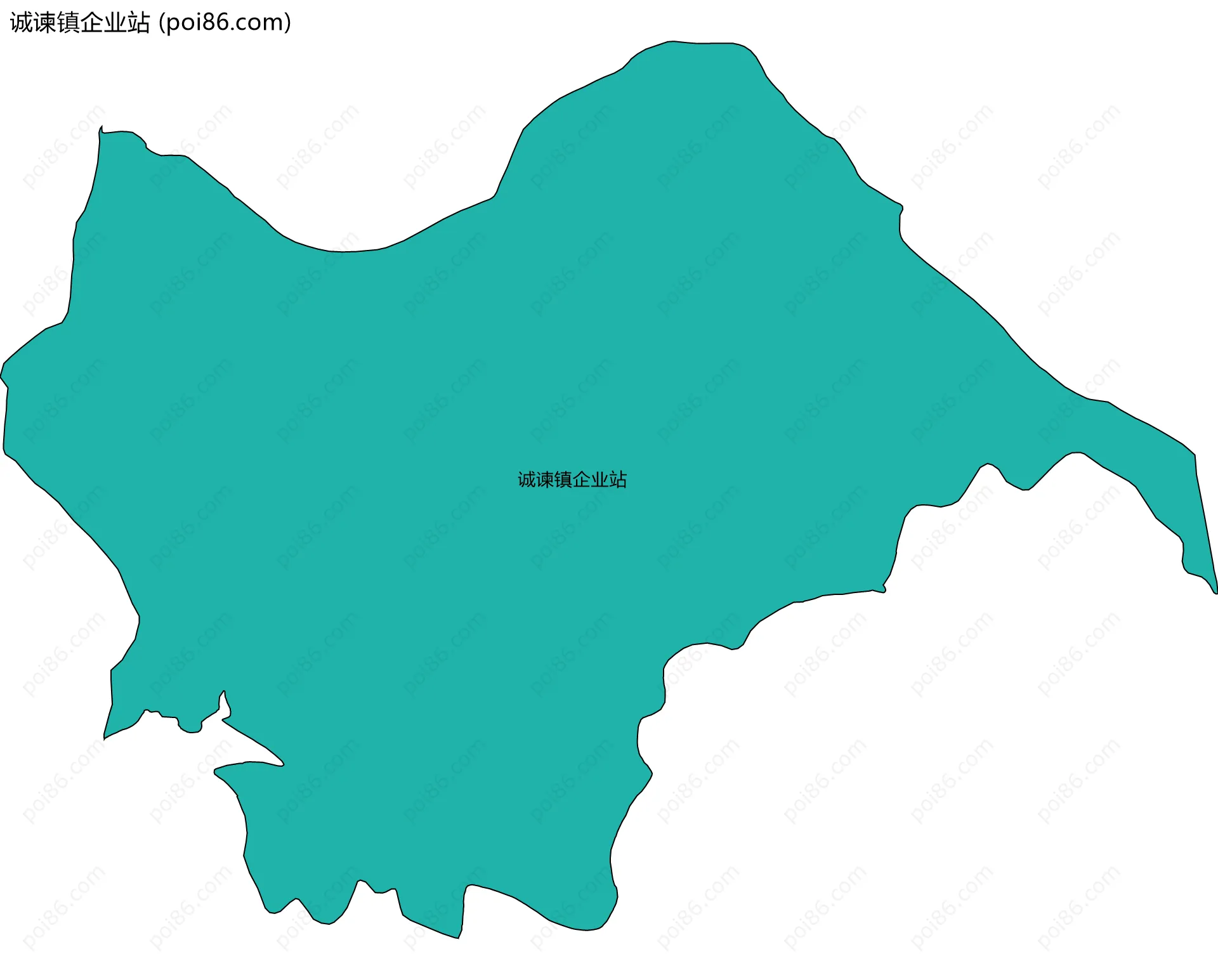 诚谏镇企业站边界地图