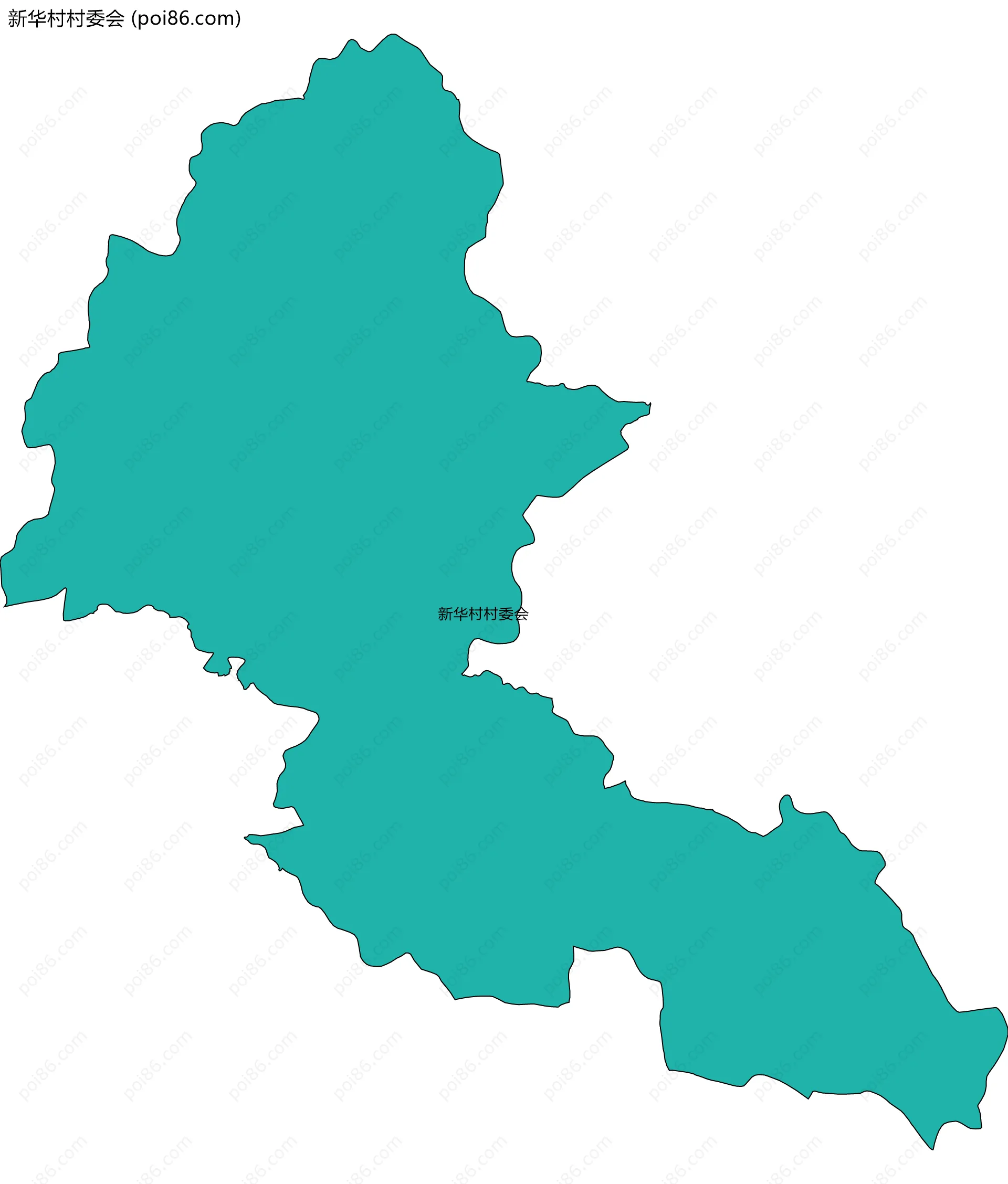 新华村村委会边界地图