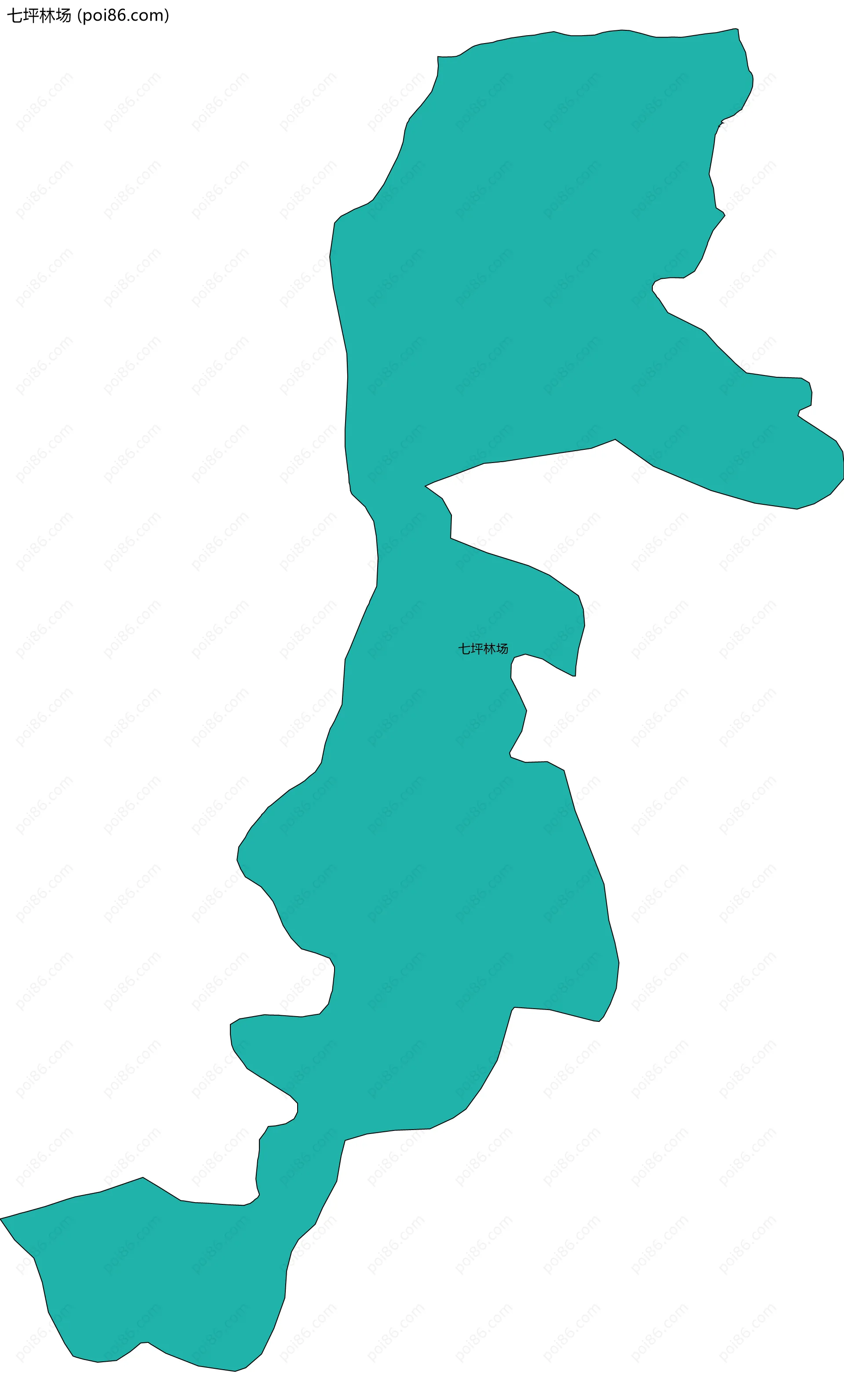 七坪林场边界地图