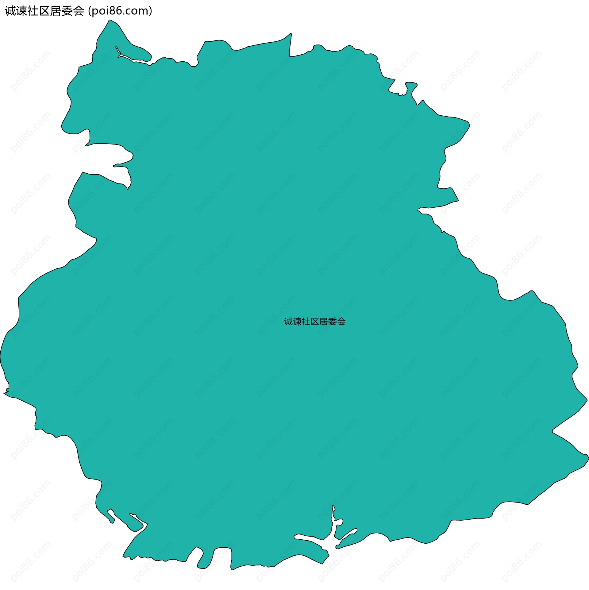 诚谏社区居委会边界地图