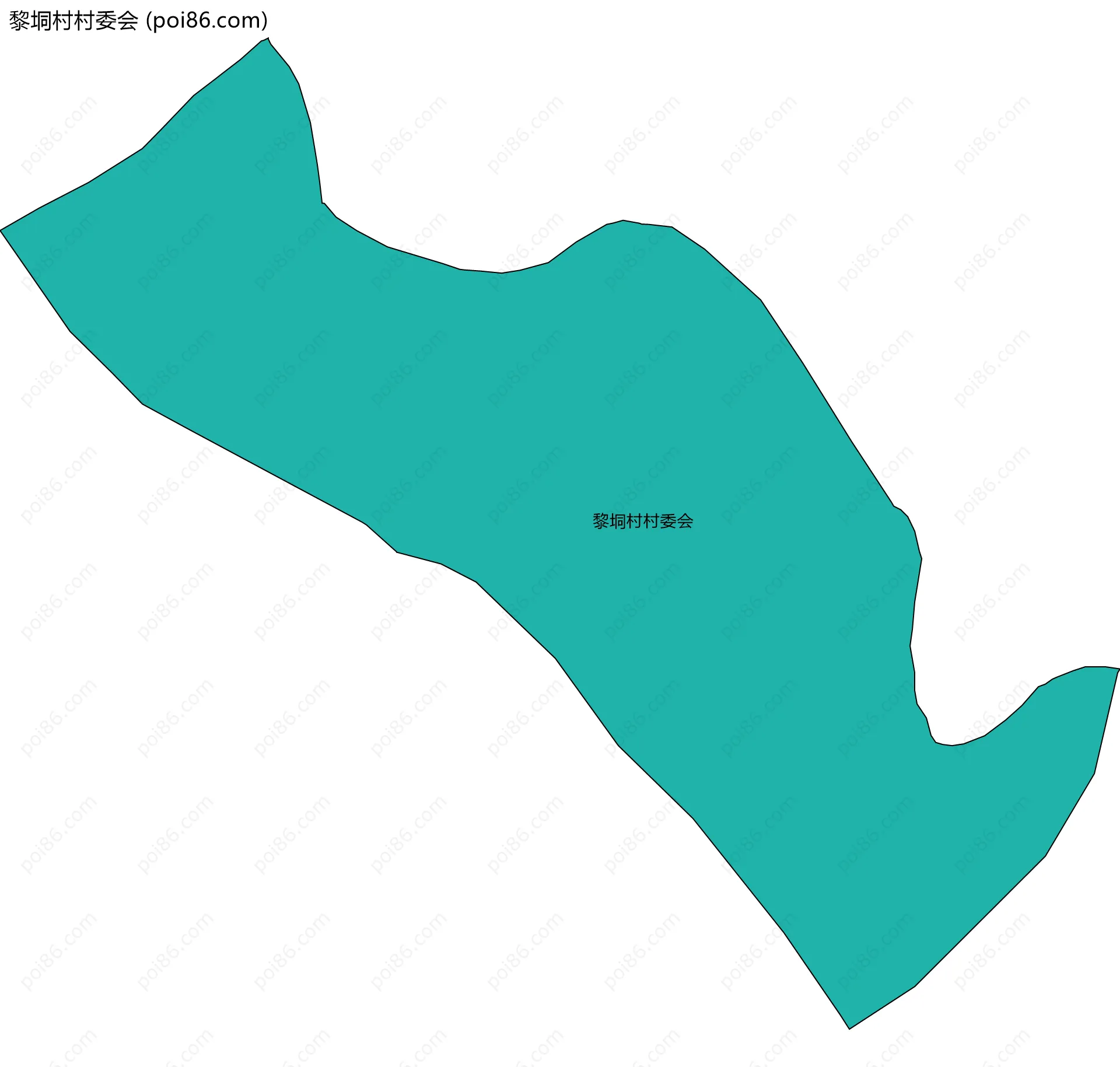 黎垌村村委会边界地图