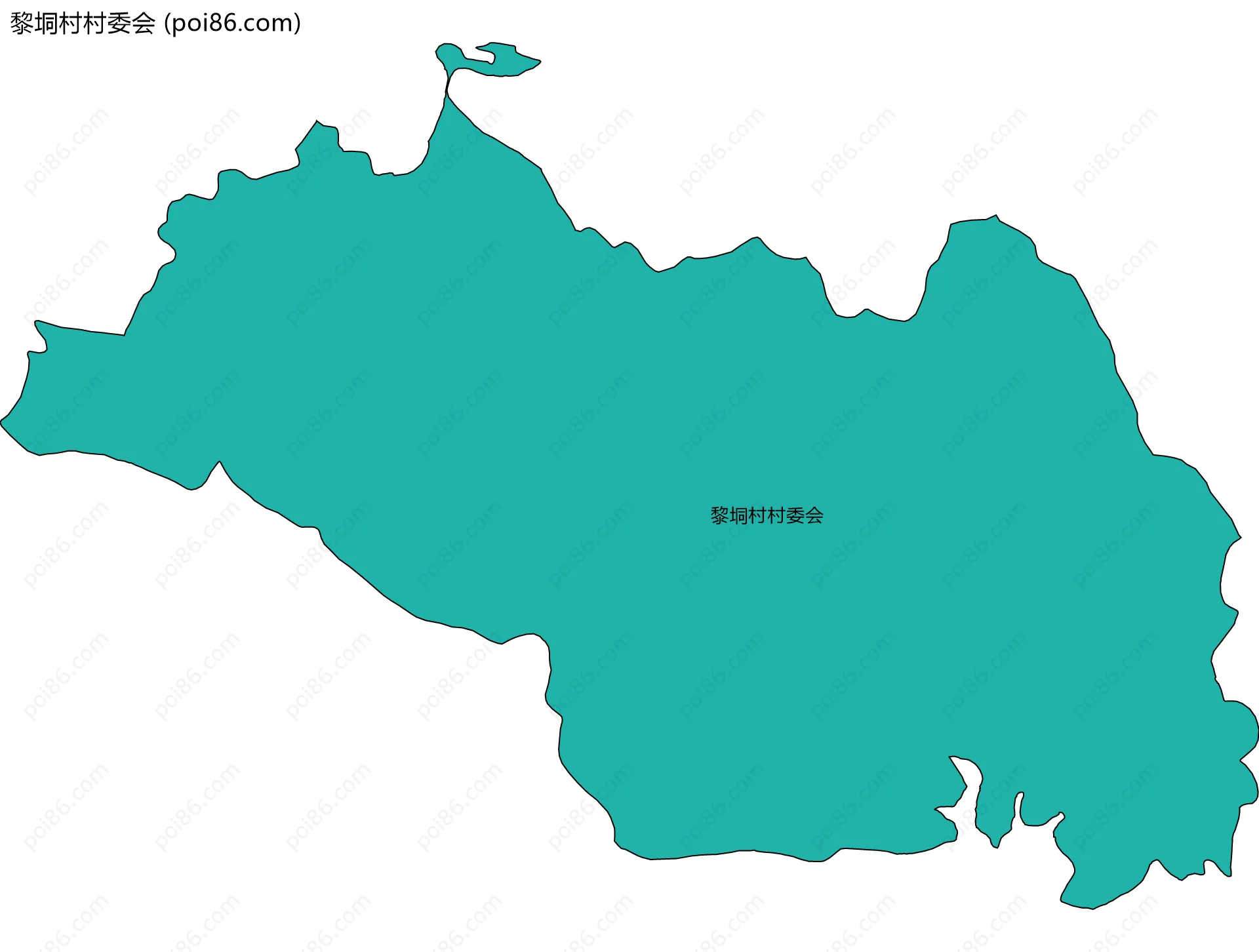 黎垌村村委会边界地图