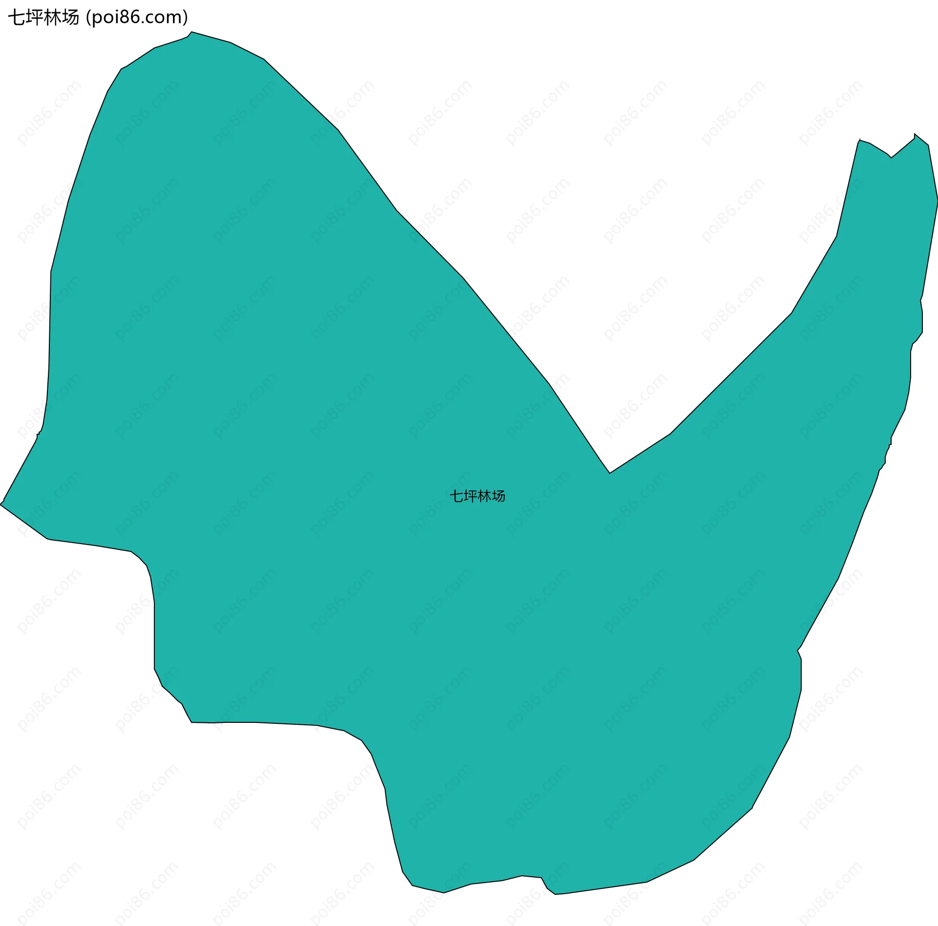 七坪林场边界地图