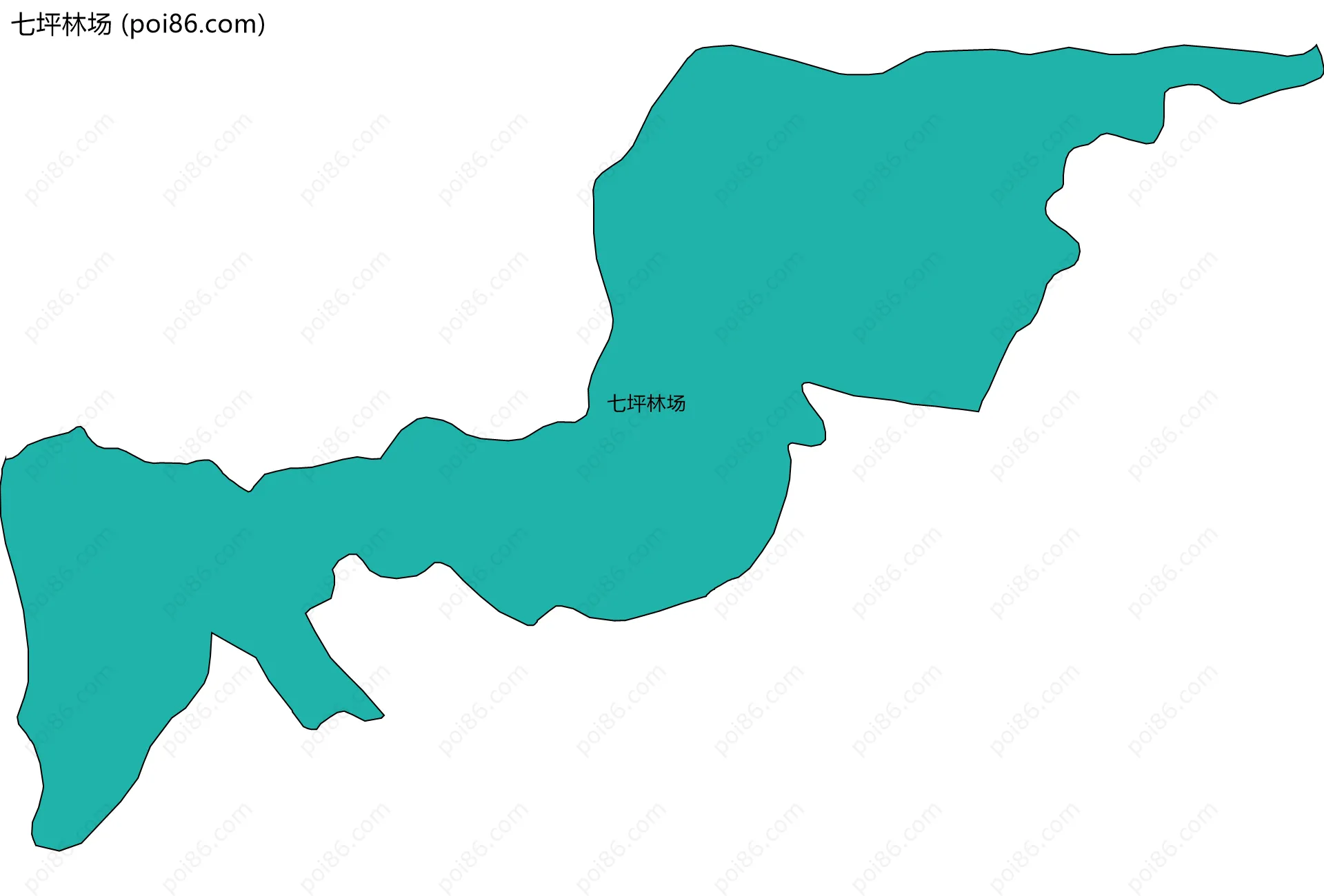七坪林场边界地图