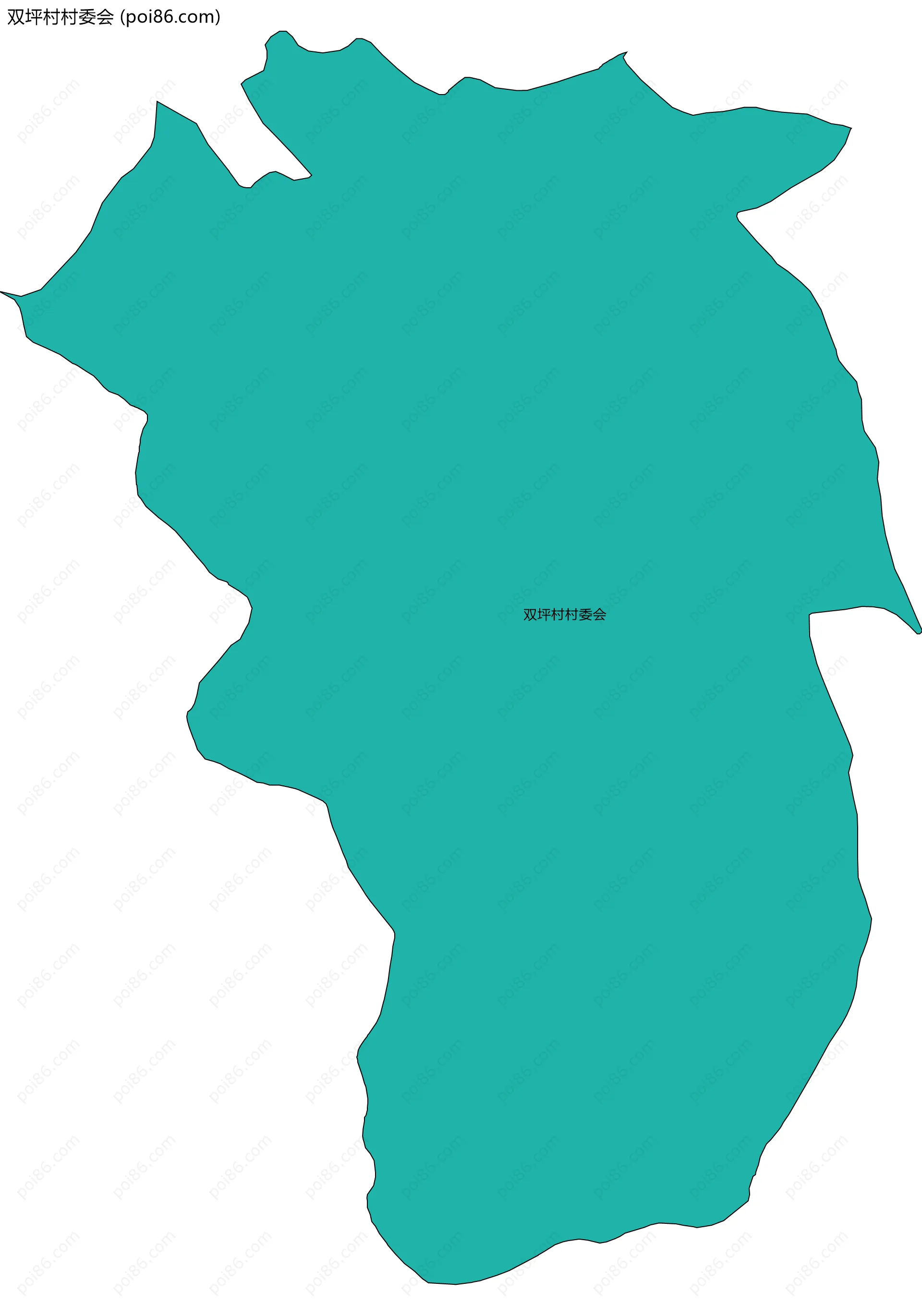 双坪村村委会边界地图