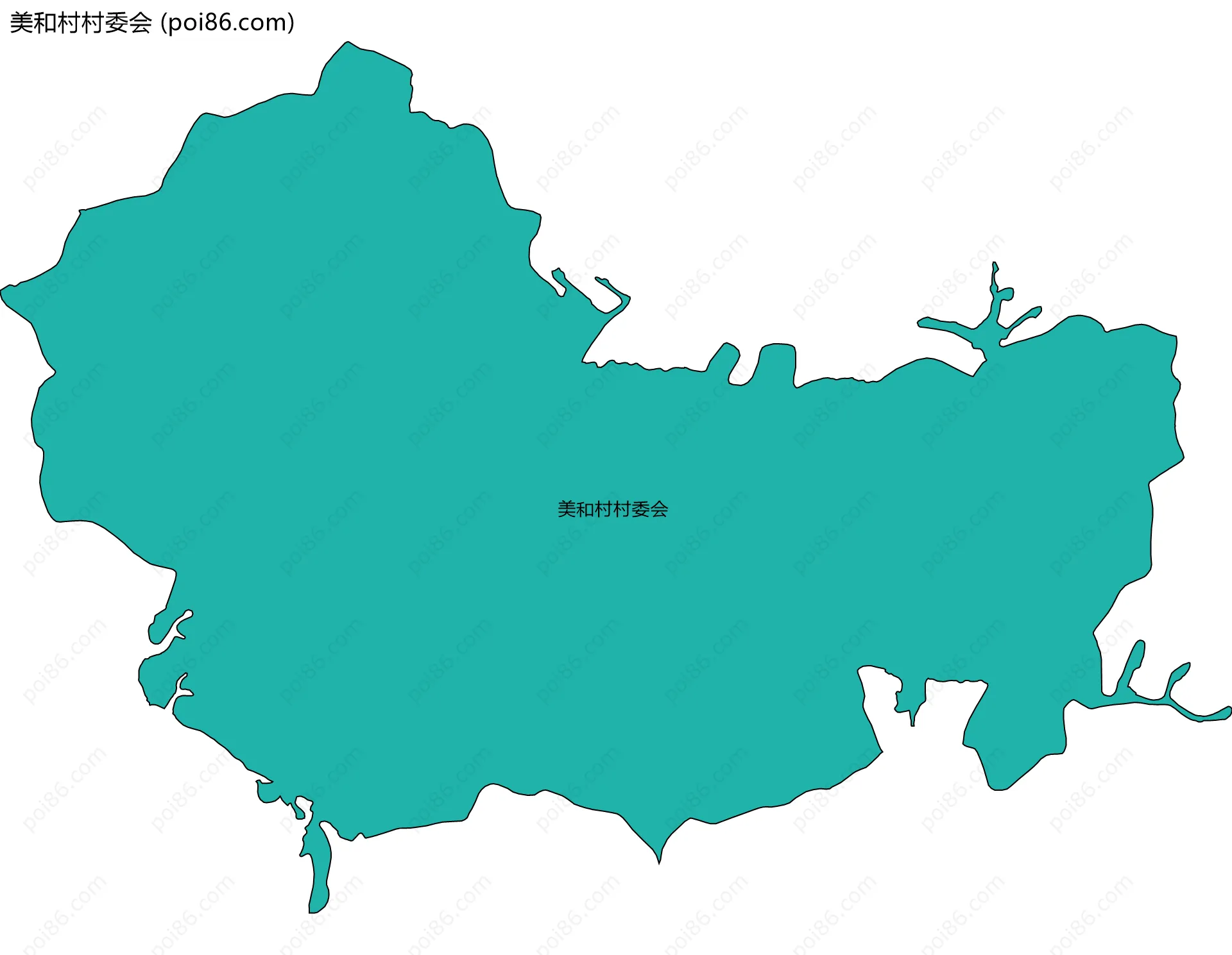 美和村村委会边界地图