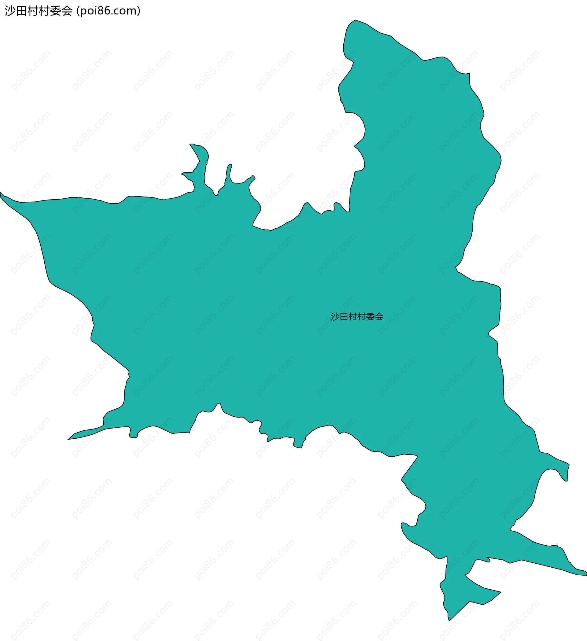 沙田村村委会边界地图