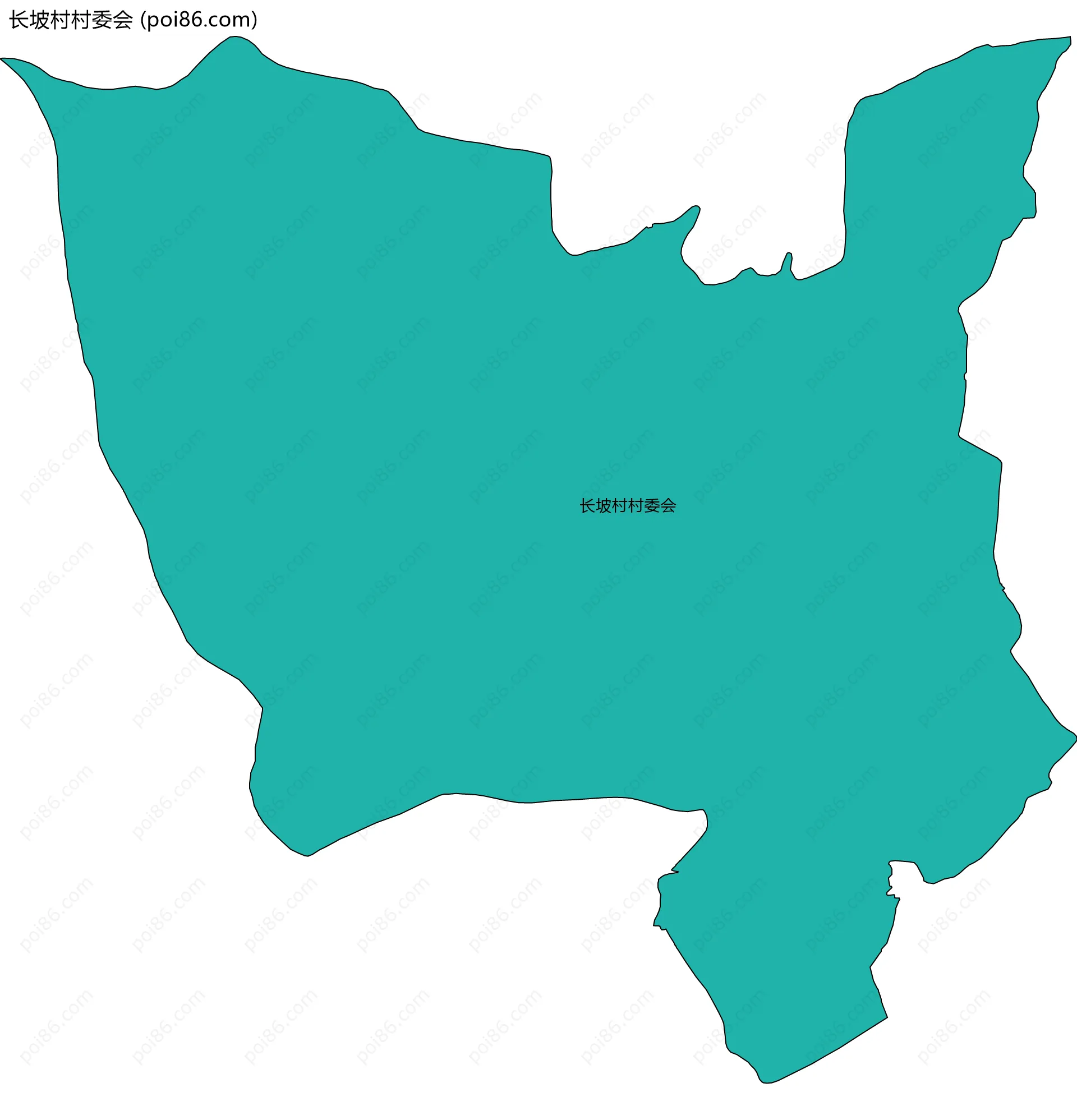 长坡村村委会边界地图