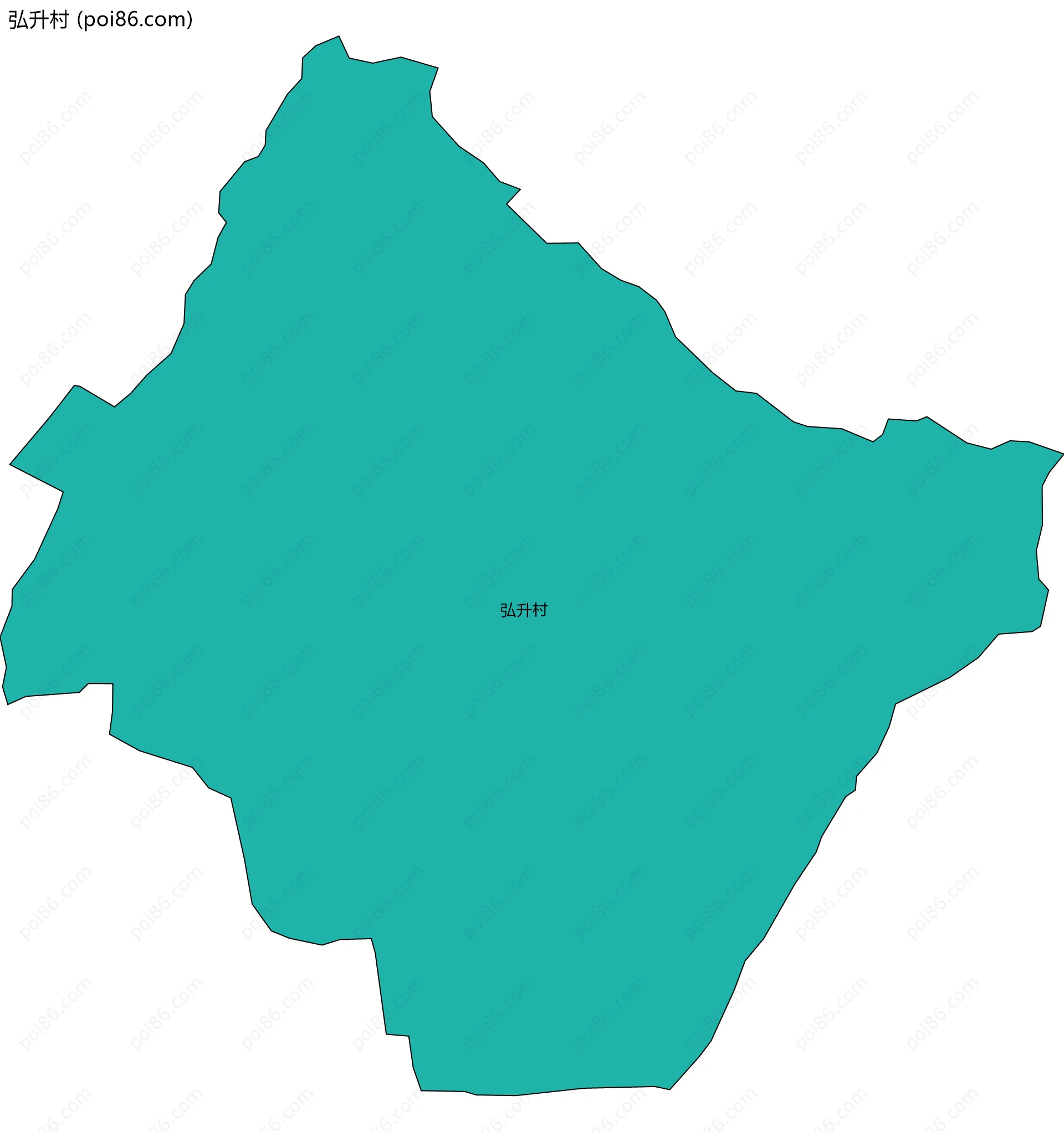 弘升村边界地图