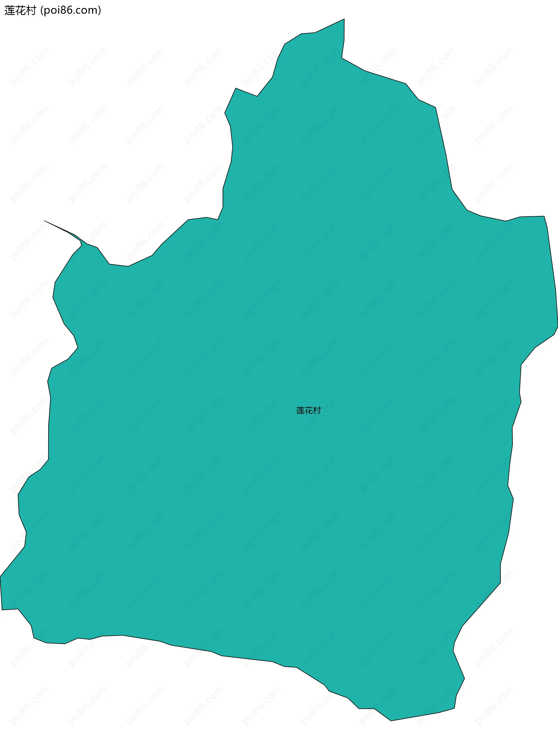 莲花村边界地图