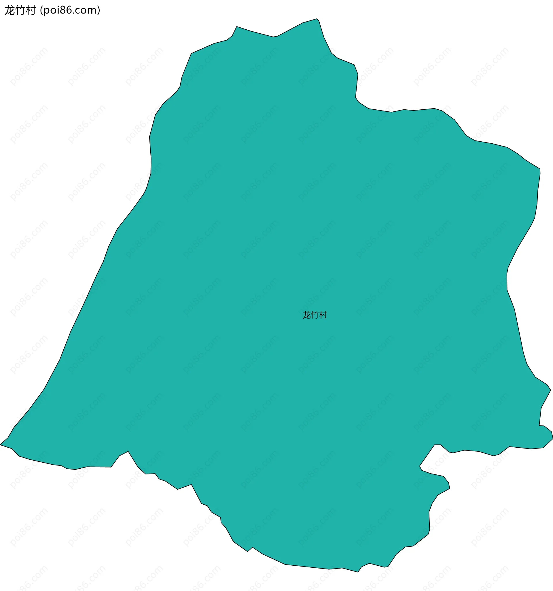 龙竹村边界地图