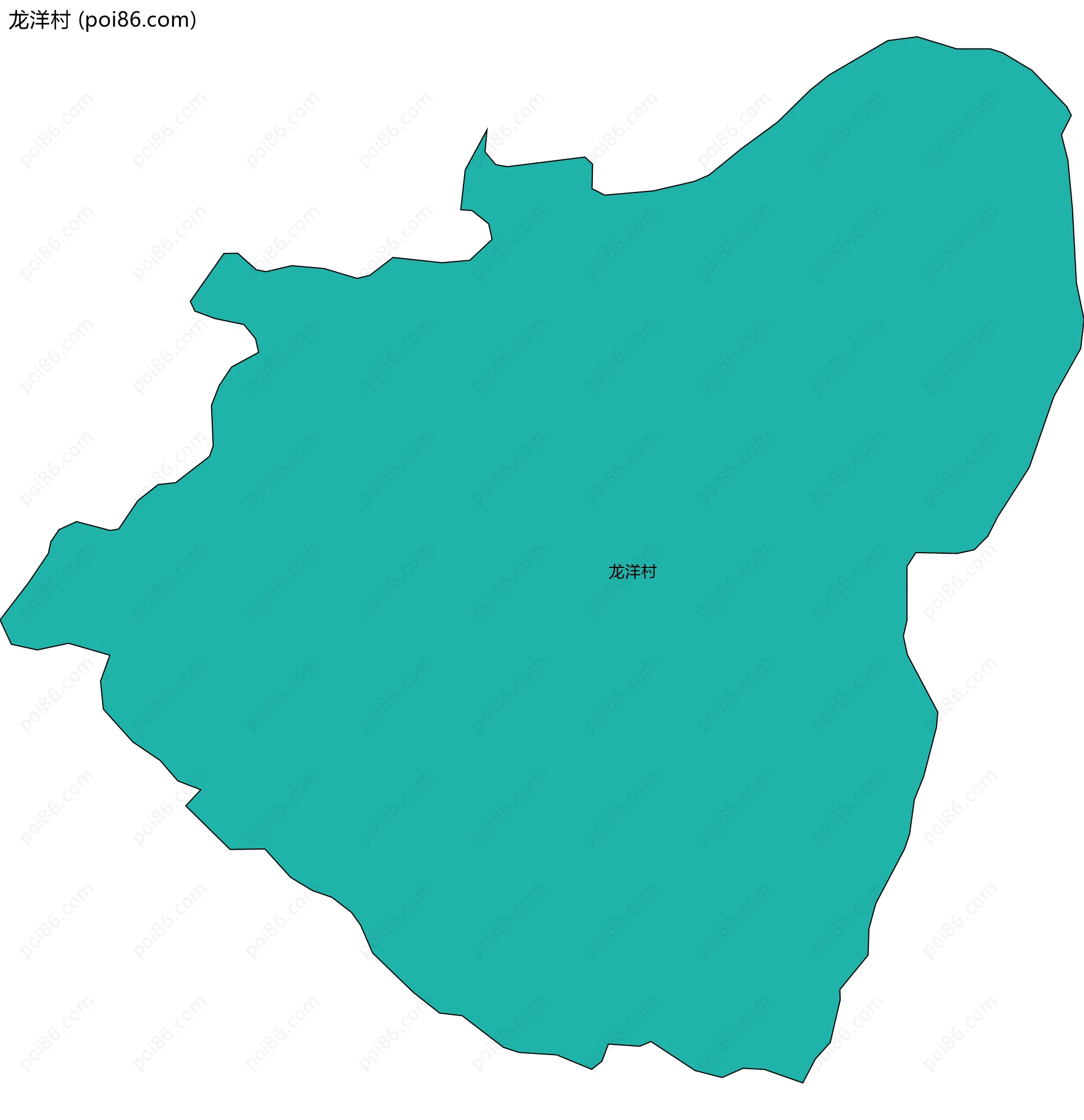 龙洋村边界地图