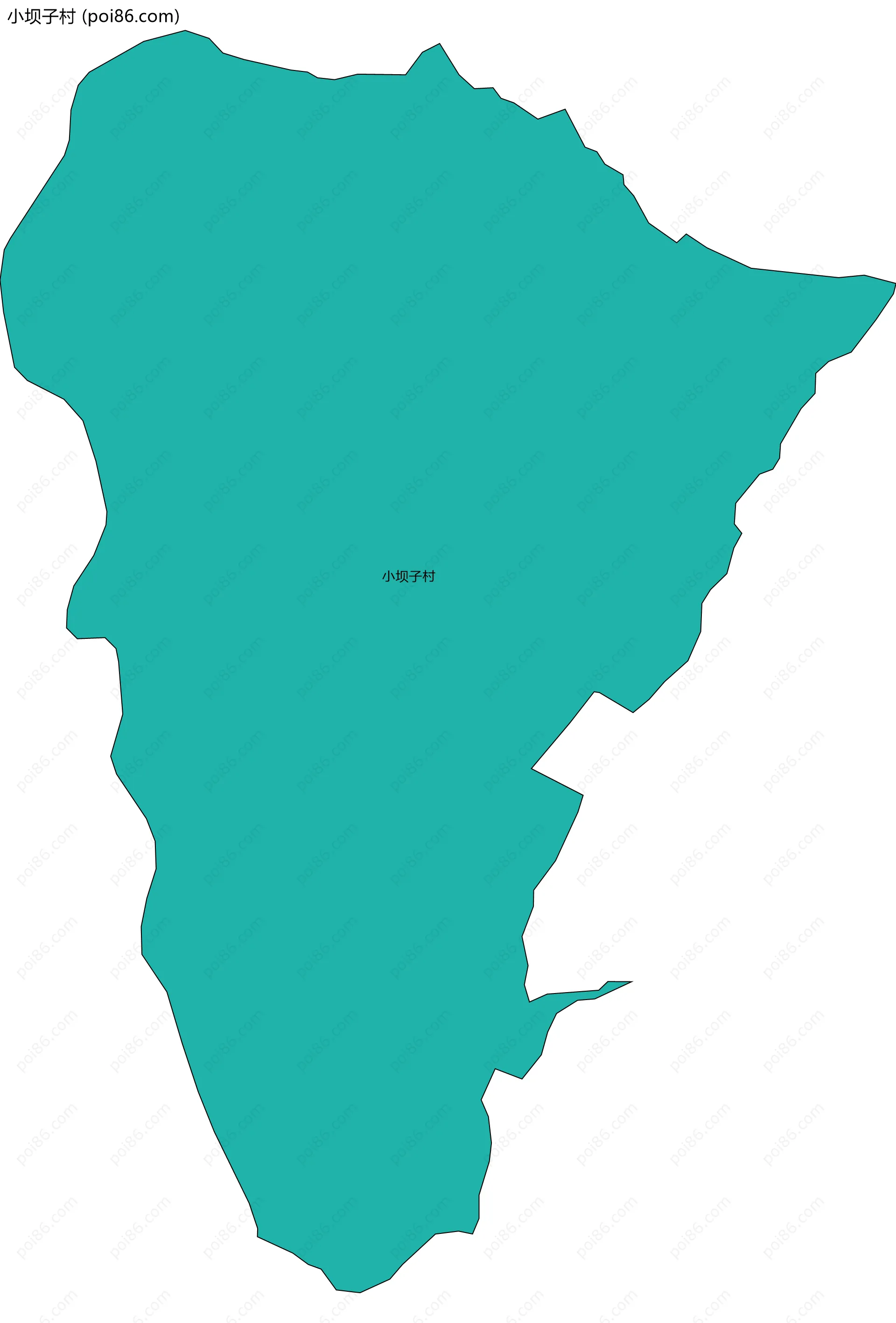 小坝子村边界地图