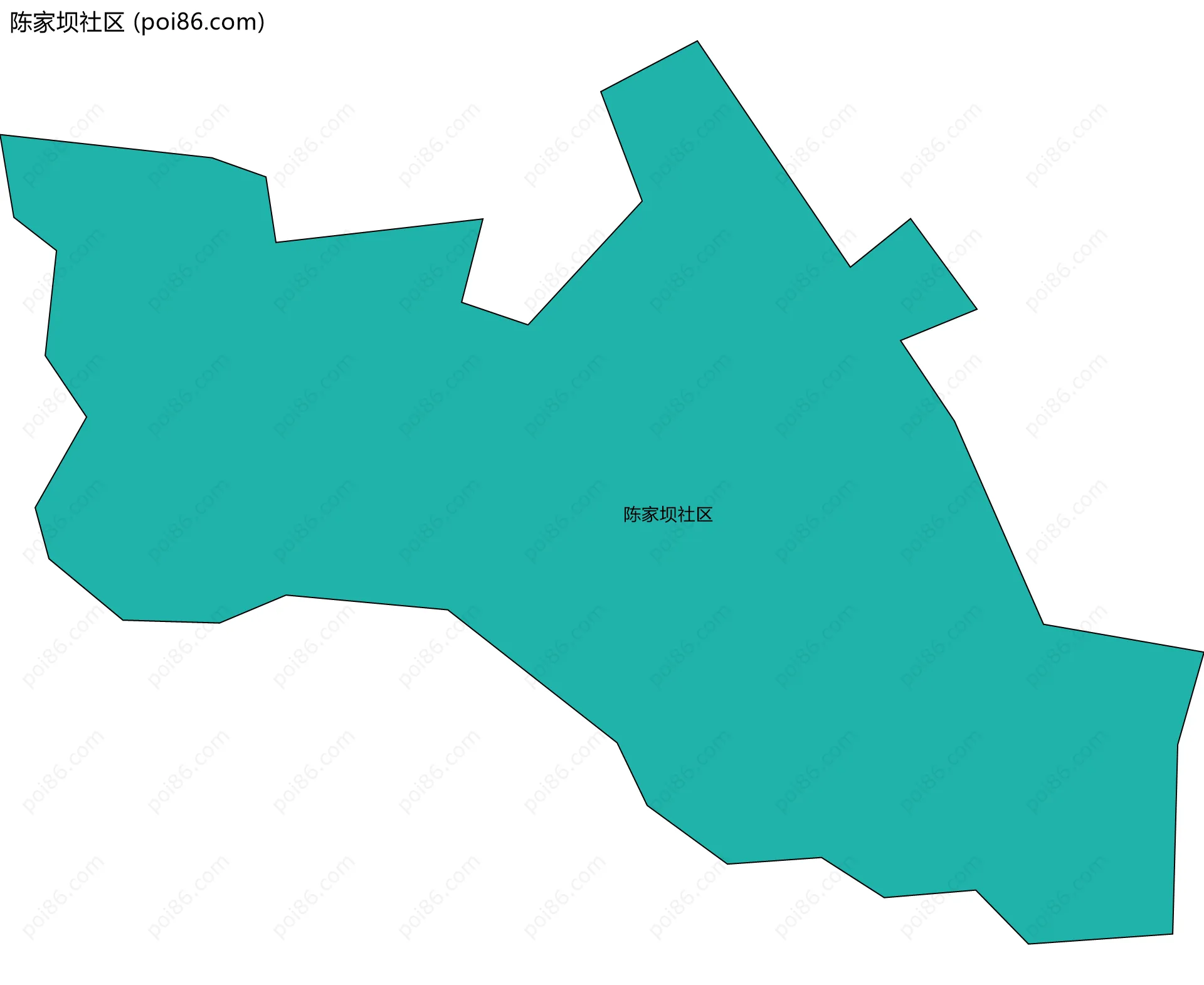 陈家坝社区边界地图