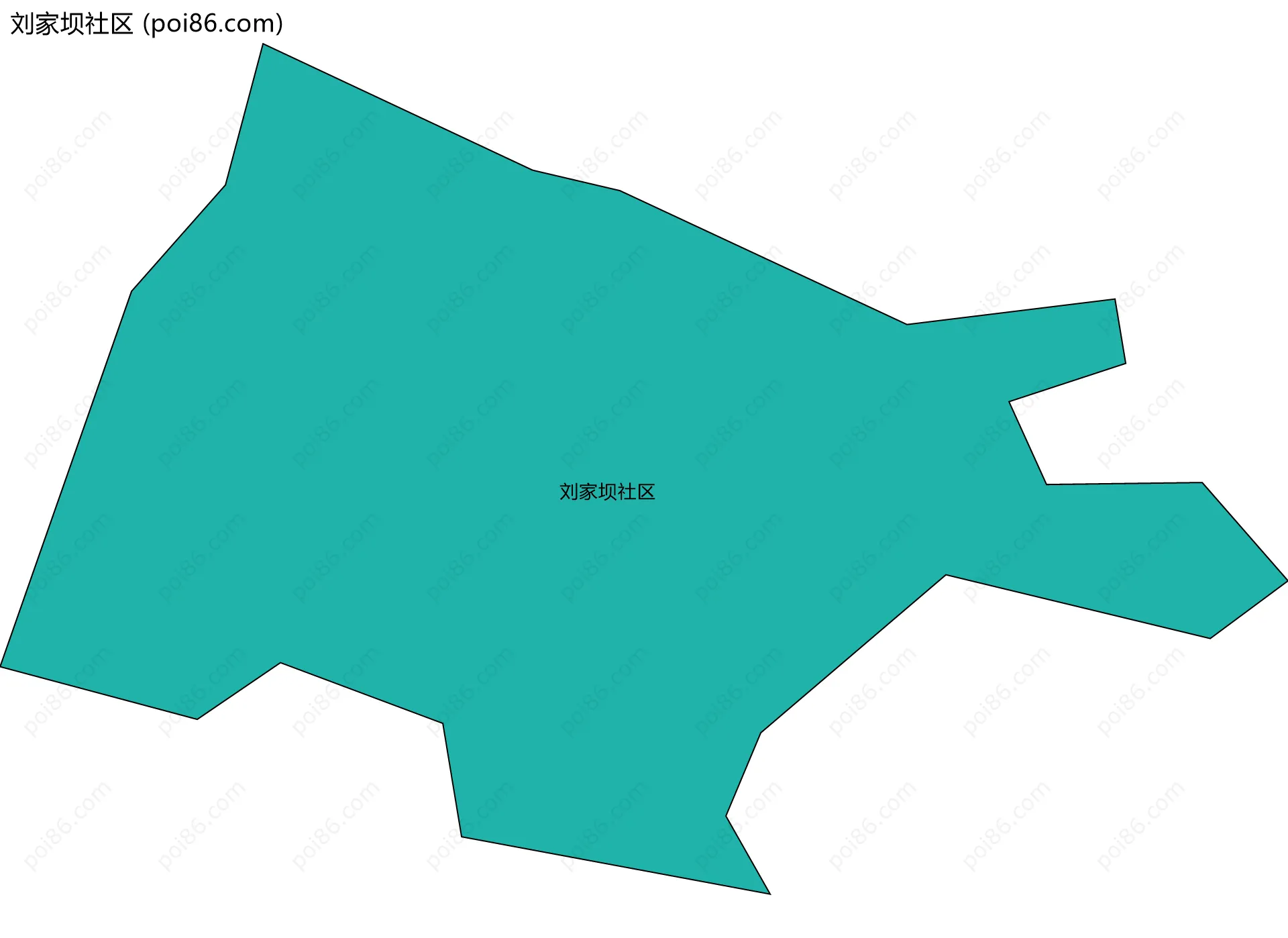 刘家坝社区边界地图